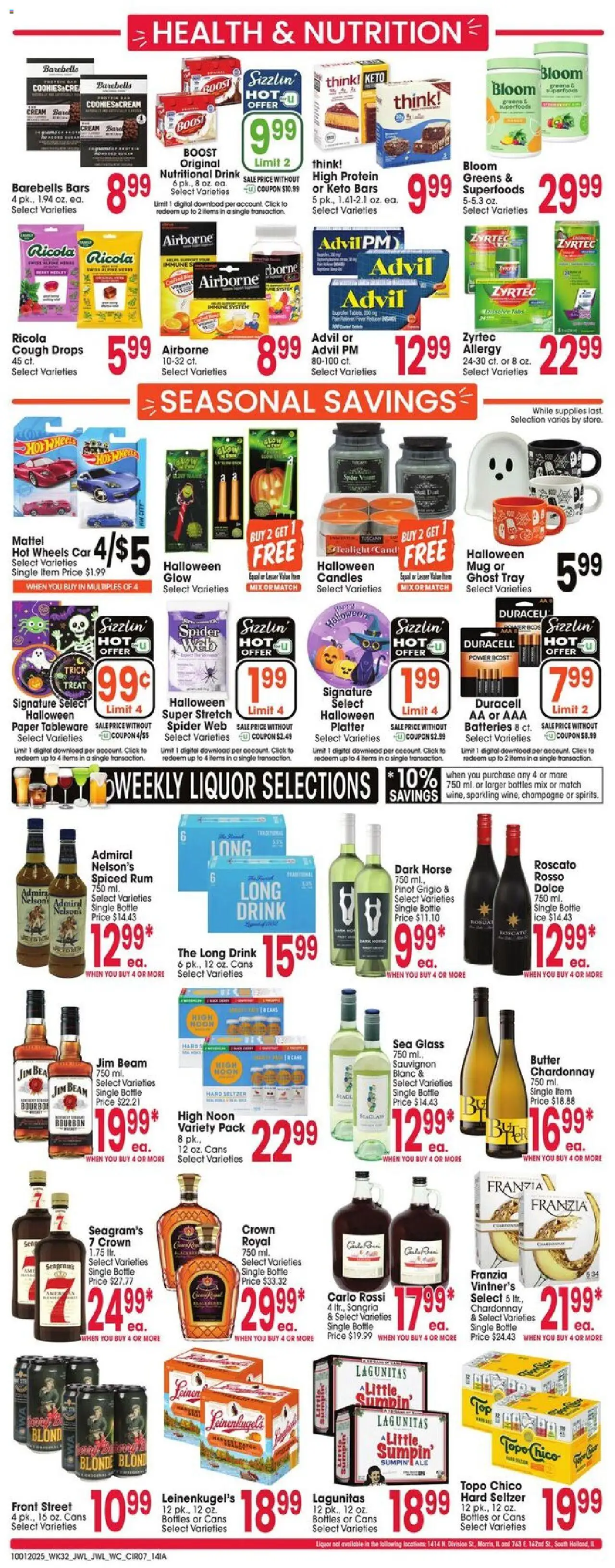 Jewel Osco Weekly Ad - IA - valid from 01.10.2025 | Page: 7 | Products: Butter, Cream, Cookies, Greens