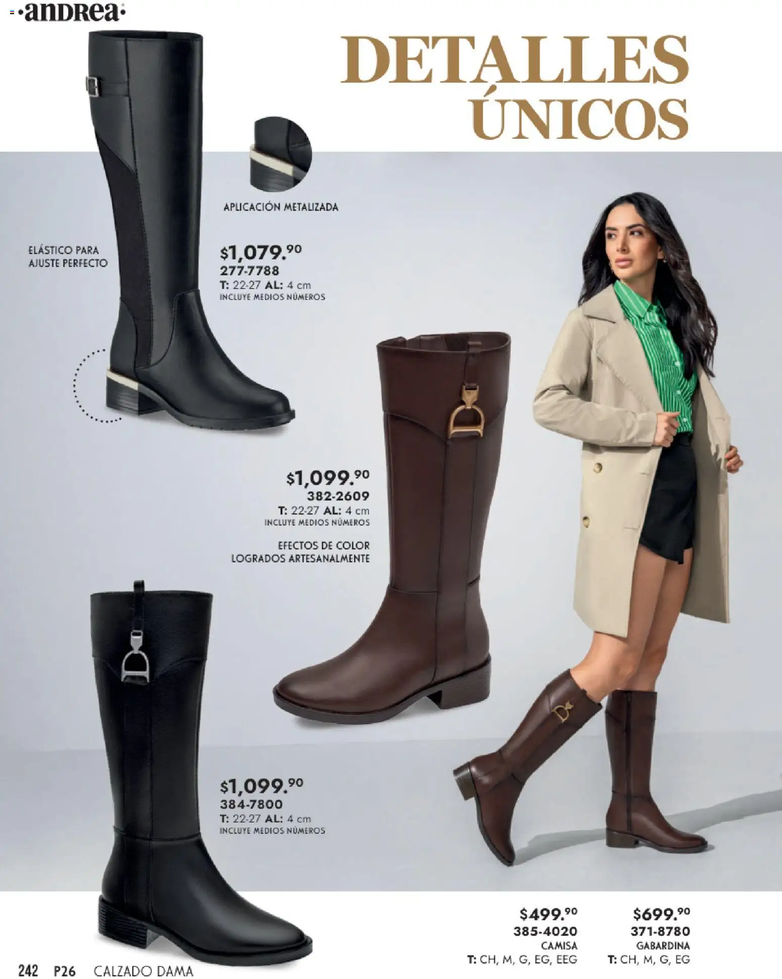 Nuevas ofertas de Andrea válidas en toda la República Mexicana desde el 25.01.2026. ¡Encuentra las mejores ofertas en Andrea catálogo Calzado Dama! | Página: 242 | Productos: Camisa