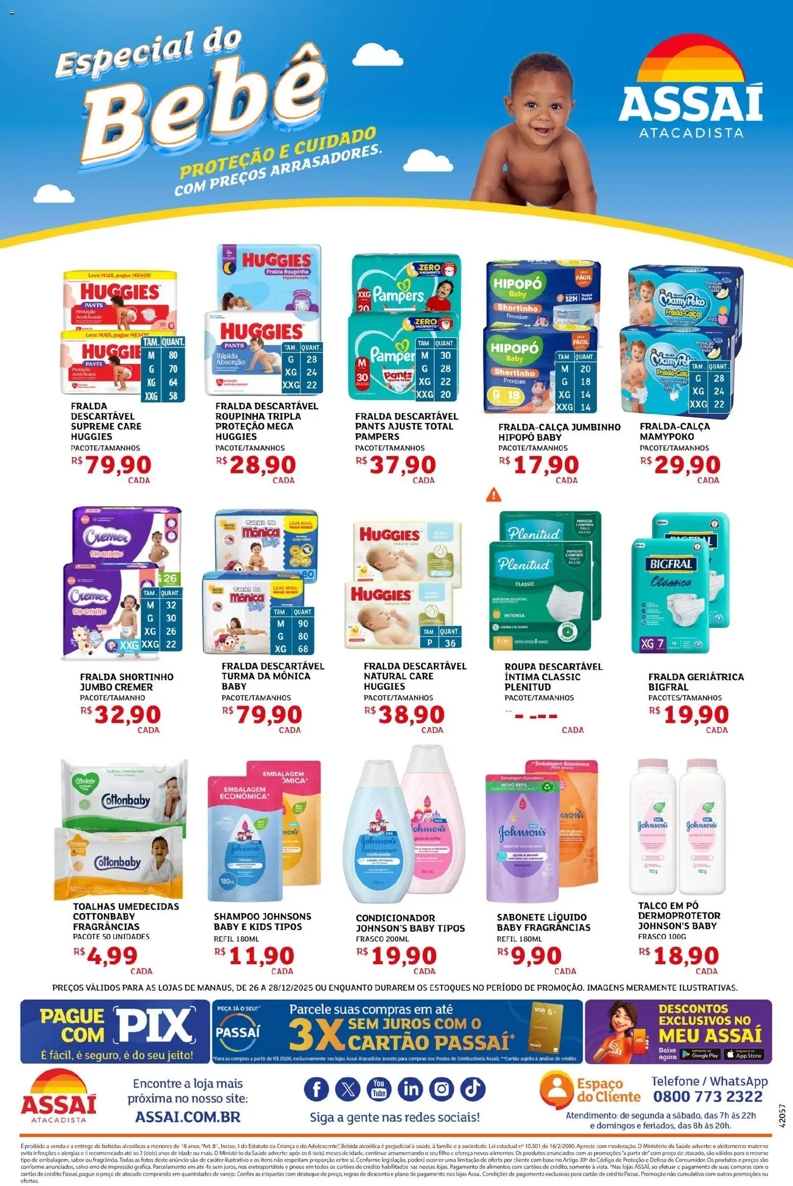 Assaí Atacadista Folheto - válido de 26.12.2025 | Página: 4 | Produtos: Pampers, Condicionador, Pneus, Base