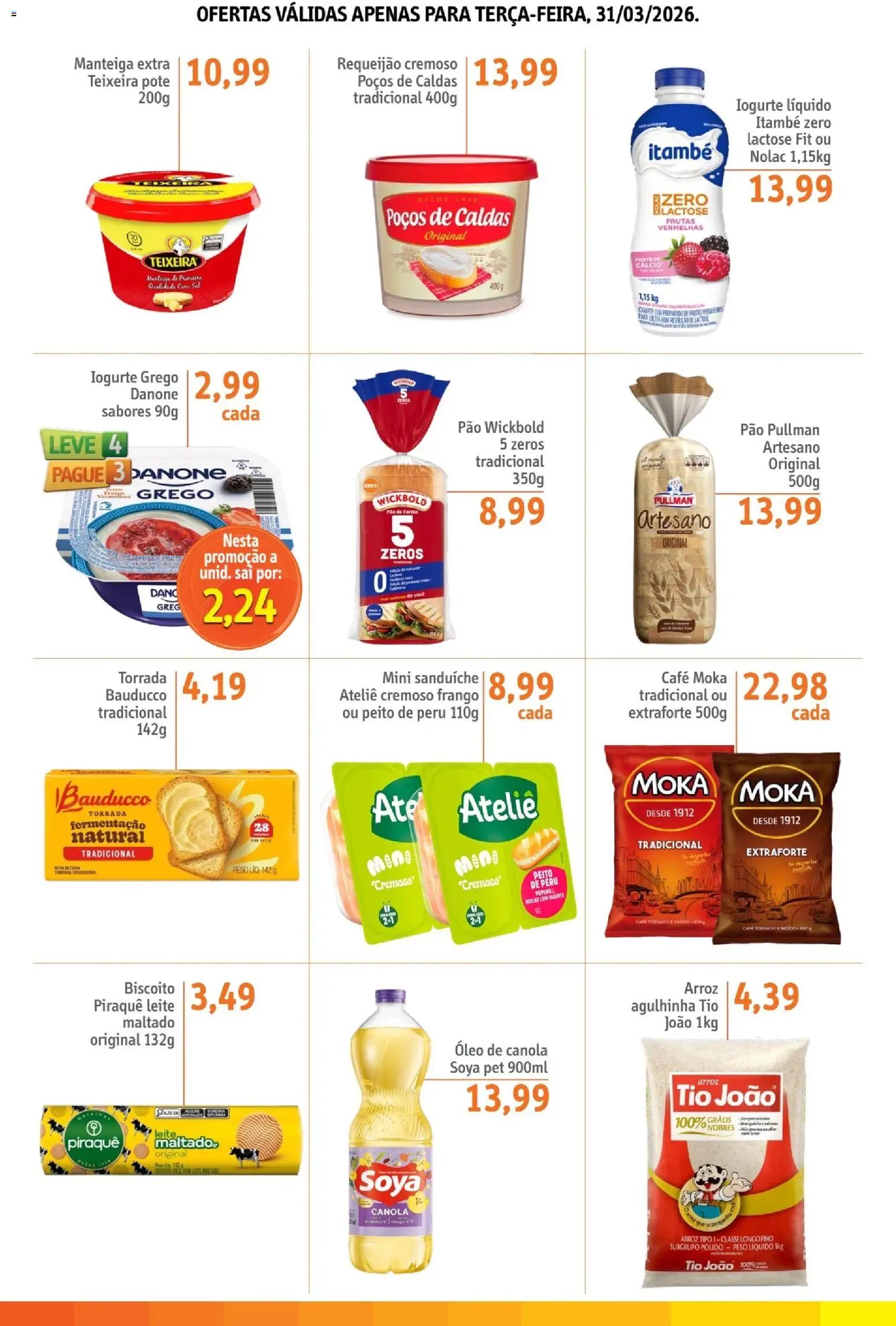 Sonda Folheto - válido de 31.03.2026 | Página: 2 | Produtos: Biscoito, Iogurte, Frango, Requeijão