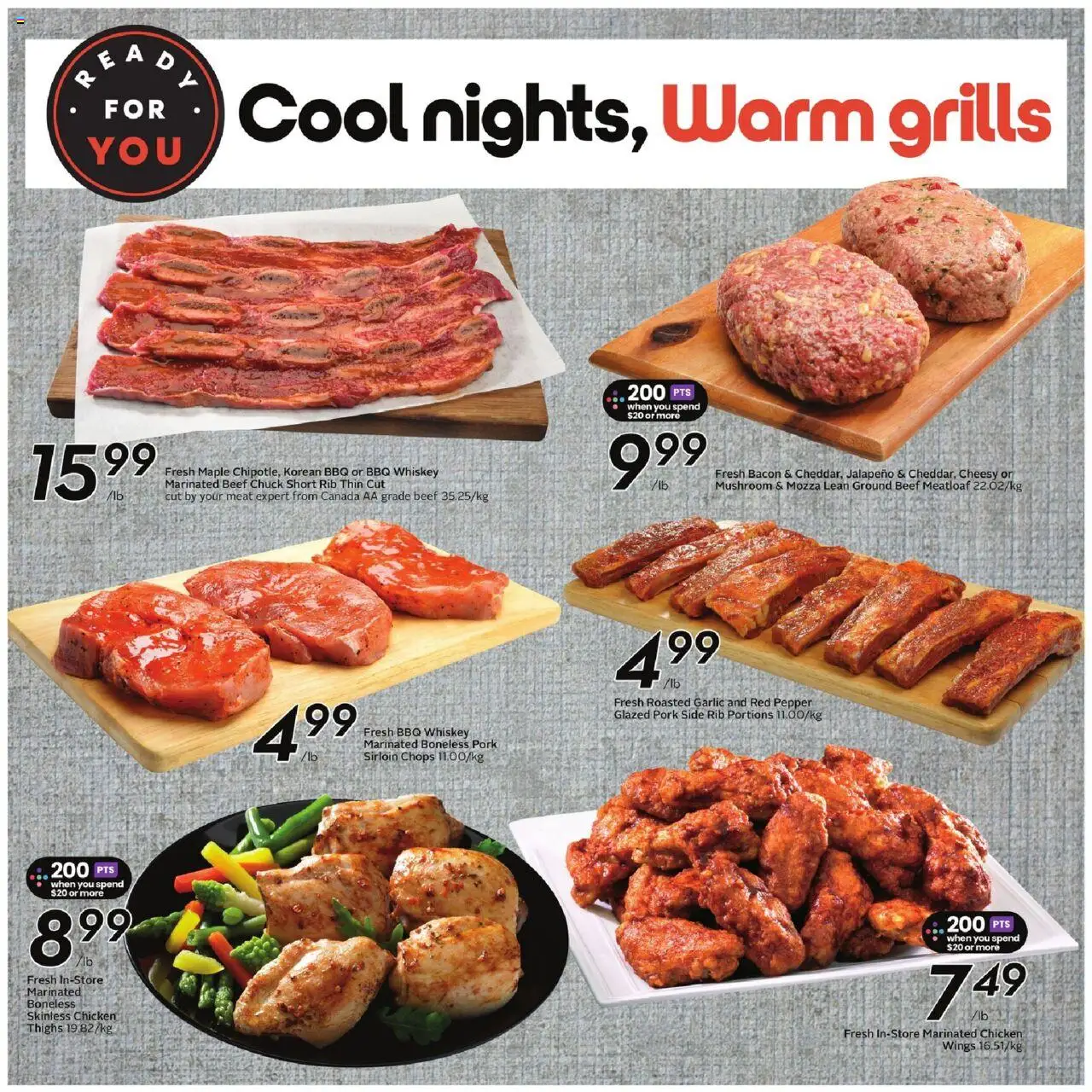 Sobeys flyer valid from 16.10.2025 | Page: 16 | Products: Whiskey, Chicken wings, Chicken, Pork