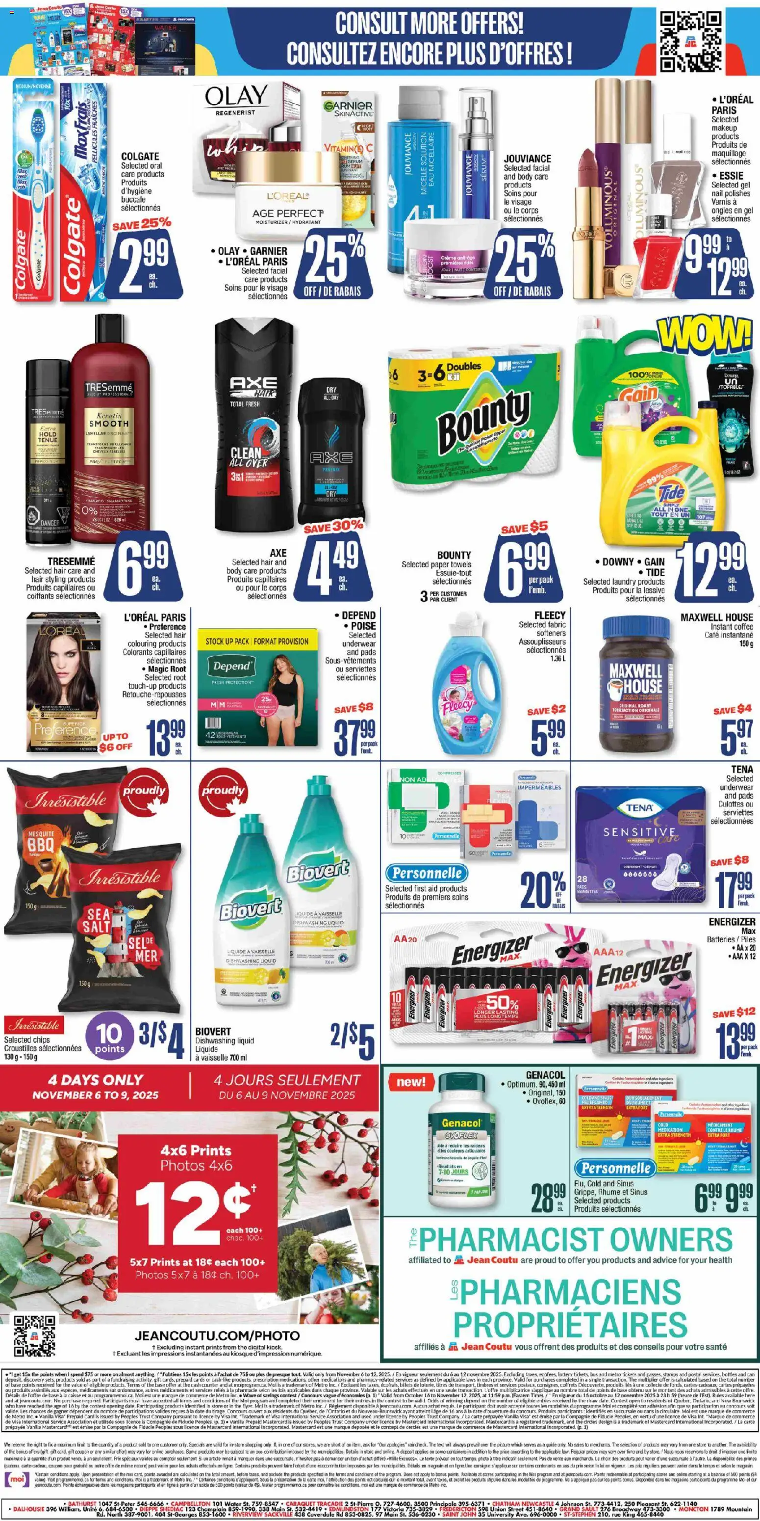 Jean Coutu flyer valid from 06.11.2025 | Page: 2 | Products: Chips, Coffee, Underwear