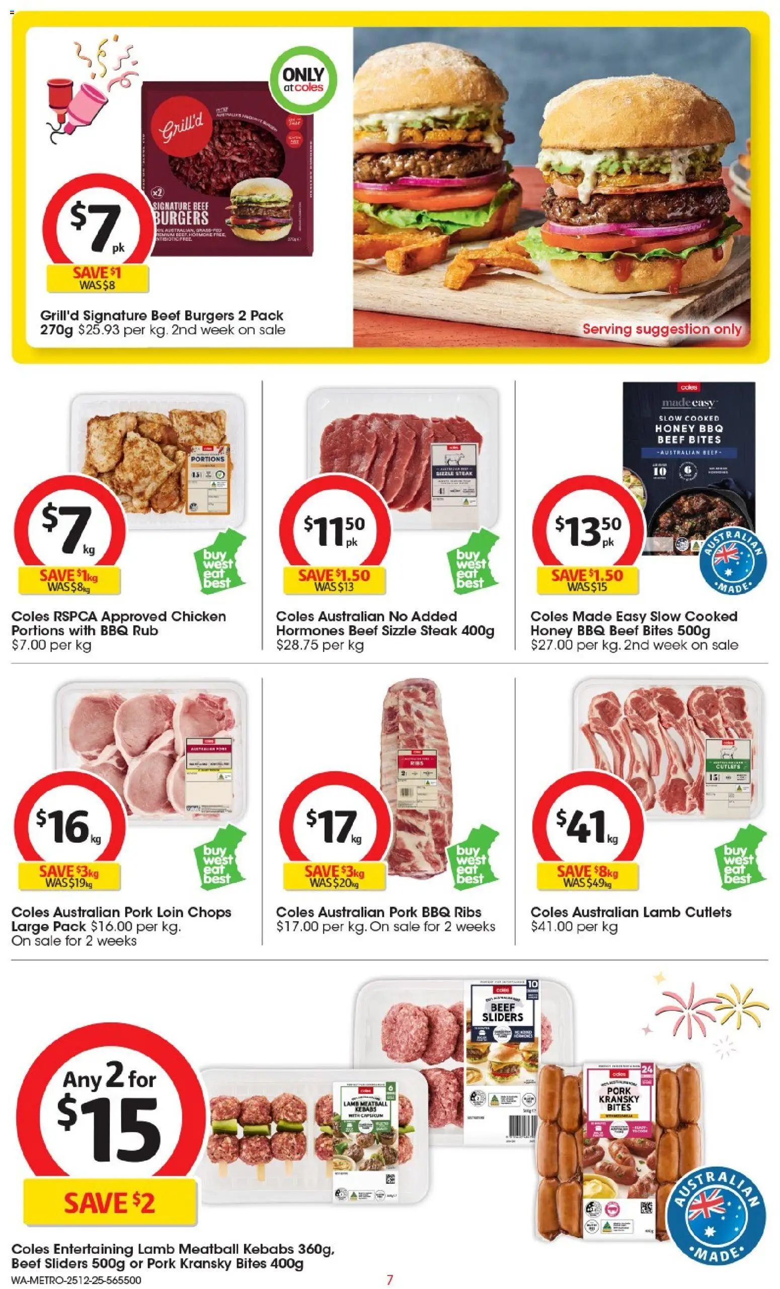 Coles catalogue - valid from 25.12.2025 | Page: 8 | Products: Capsicum, Chicken, Lamb, Beef