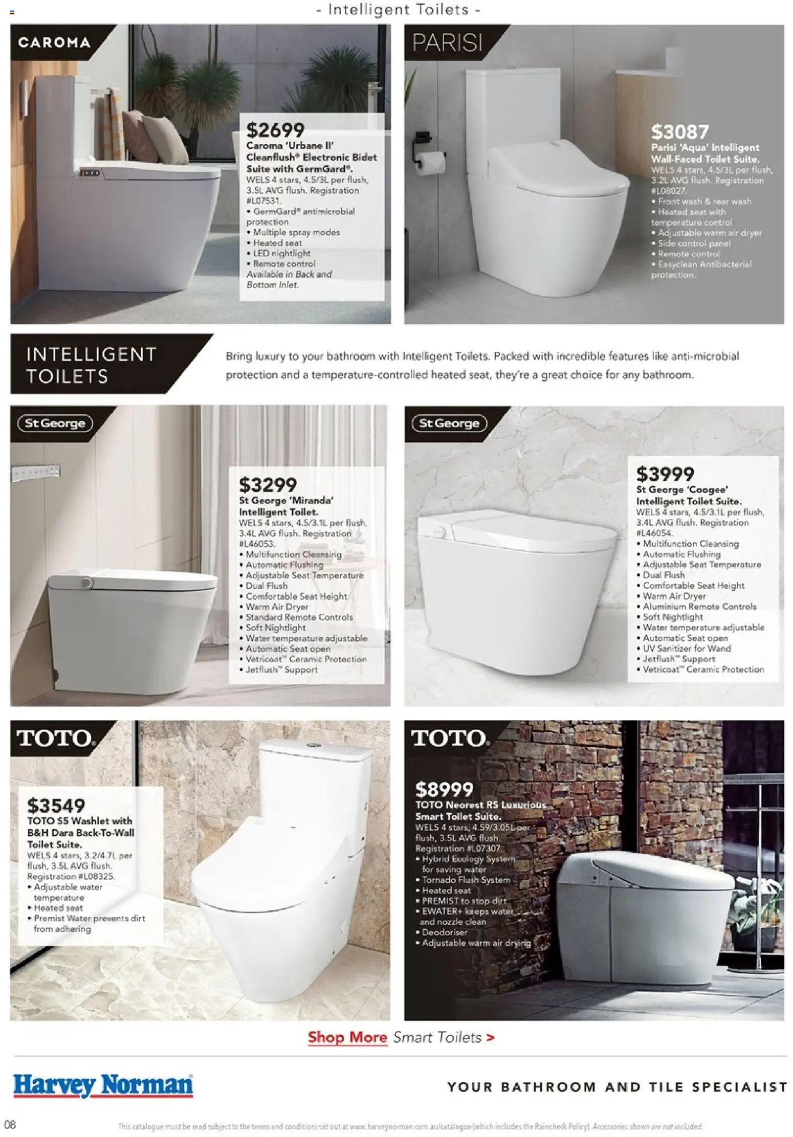Harvey Norman catalogue - valid from 11.02.2026 | Page: 8 | Products: Toilet, Suite, Remote control, Bathroom