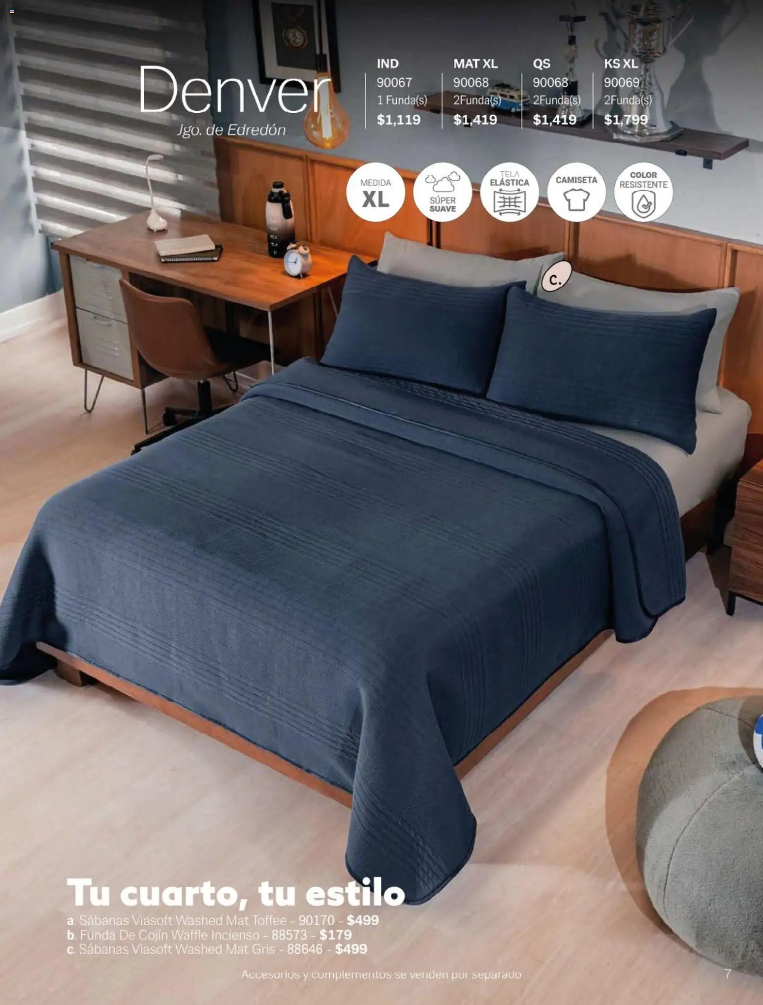 Nuevas ofertas de Vianney válidas en toda la República Mexicana desde el 23.01.2026. ¡Encuentra las mejores ofertas en Vianney catálogo Chavos! | Página: 9 | Productos: Funda, Sabanas, Camiseta