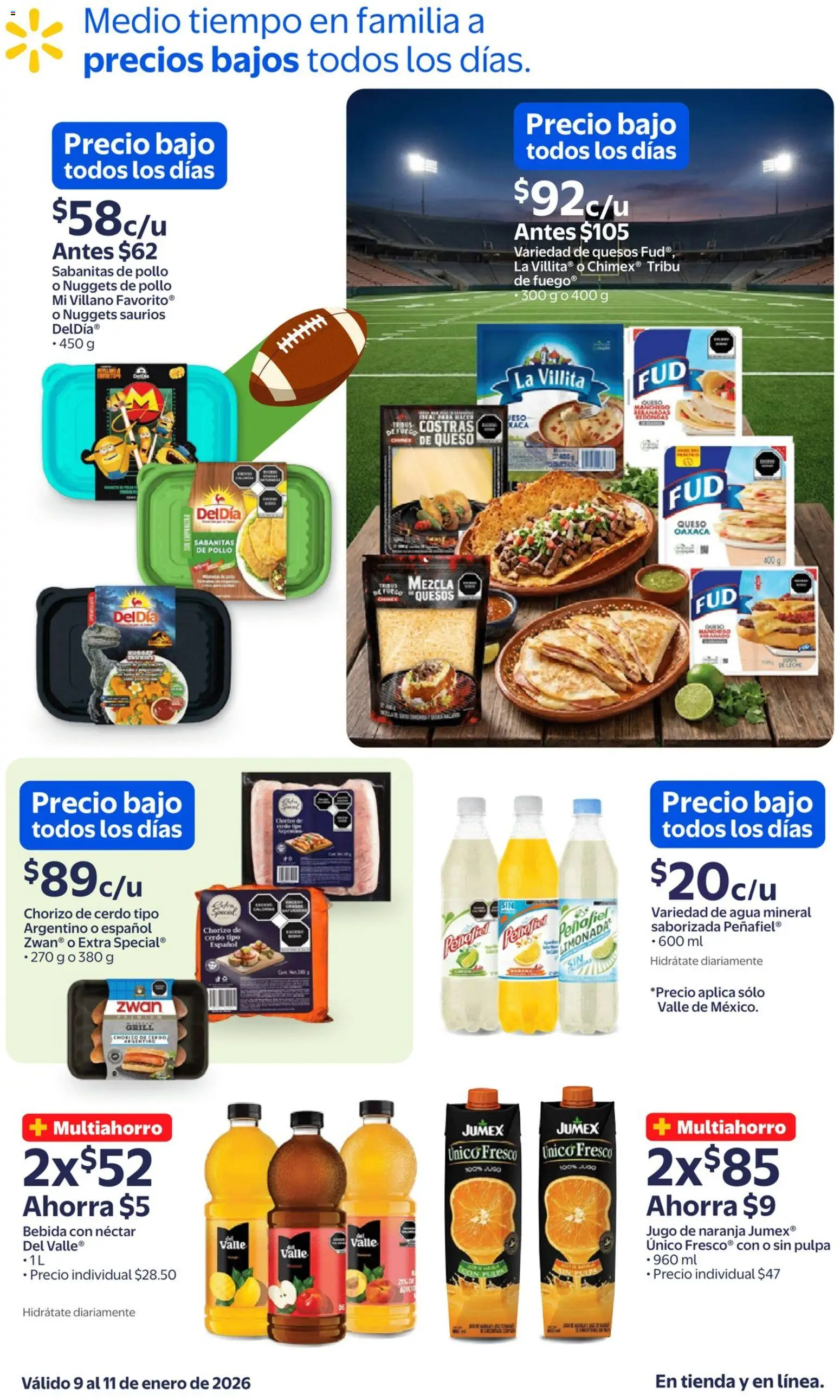 Nuevas ofertas de Walmart válidas en toda la República Mexicana desde el 09.01.2026. ¡Encuentra las mejores ofertas en Walmart catálogo Ofertas! | Página: 3 | Productos: Agua, Queso, Jugo, Cerdo