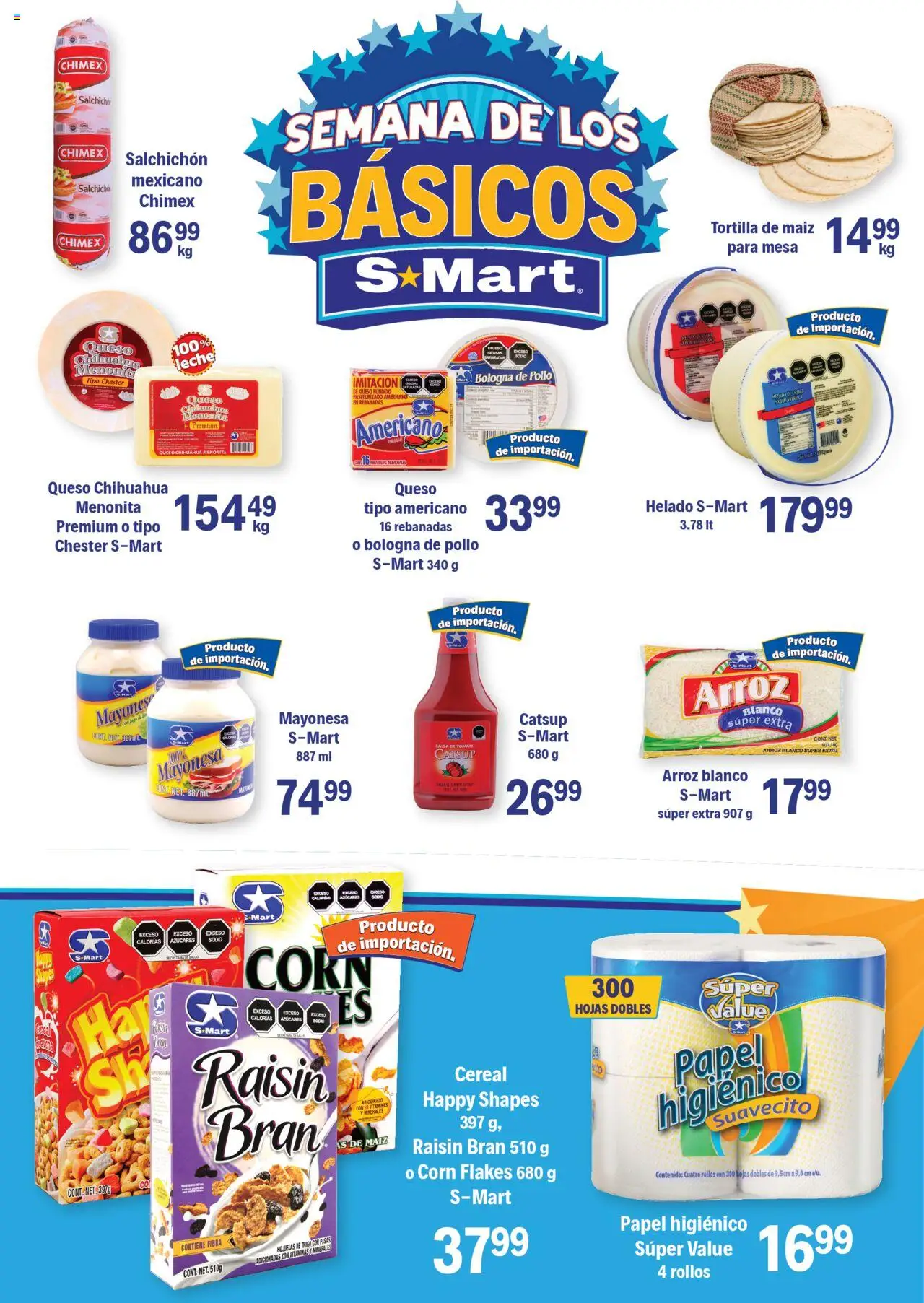 Nuevas ofertas de S-Mart válidas en toda la República Mexicana desde el 16.09.2025. ¡Encuentra las mejores ofertas en S-Mart - Folleto! | Página: 5 | Productos: Leche, Hojuelas, Helado, Vitaminas