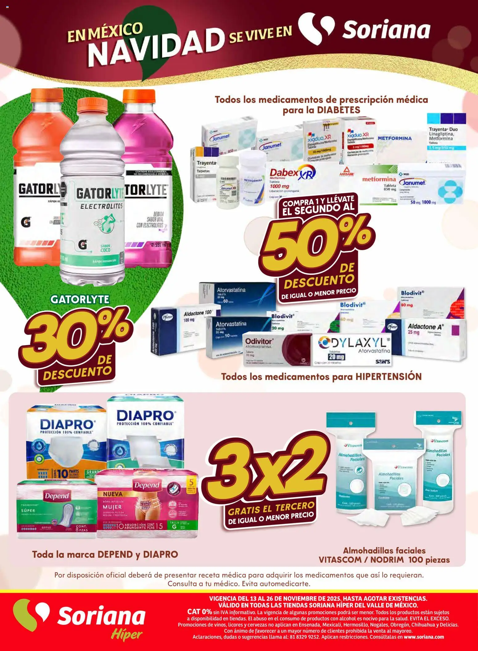 Nuevas ofertas de Soriana válidas en toda la República Mexicana desde el 13.11.2025. ¡Encuentra las mejores ofertas en Soriana - Preciazazaso Híper: Valle de México! | Página: 36 | Productos: Tableta