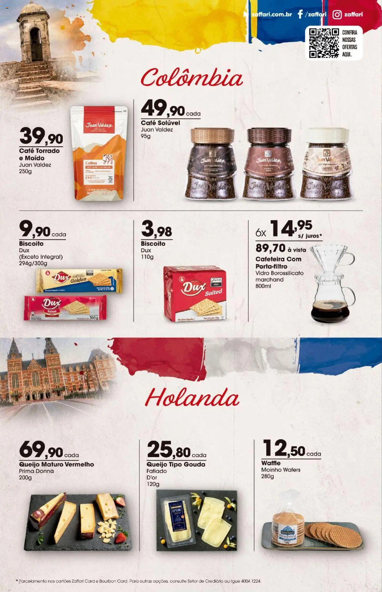 Zaffari Folheto - válido de 07.08.2025 | Página: 16 | Produtos: Biscoito, Bourbon, Gouda, Café solúvel