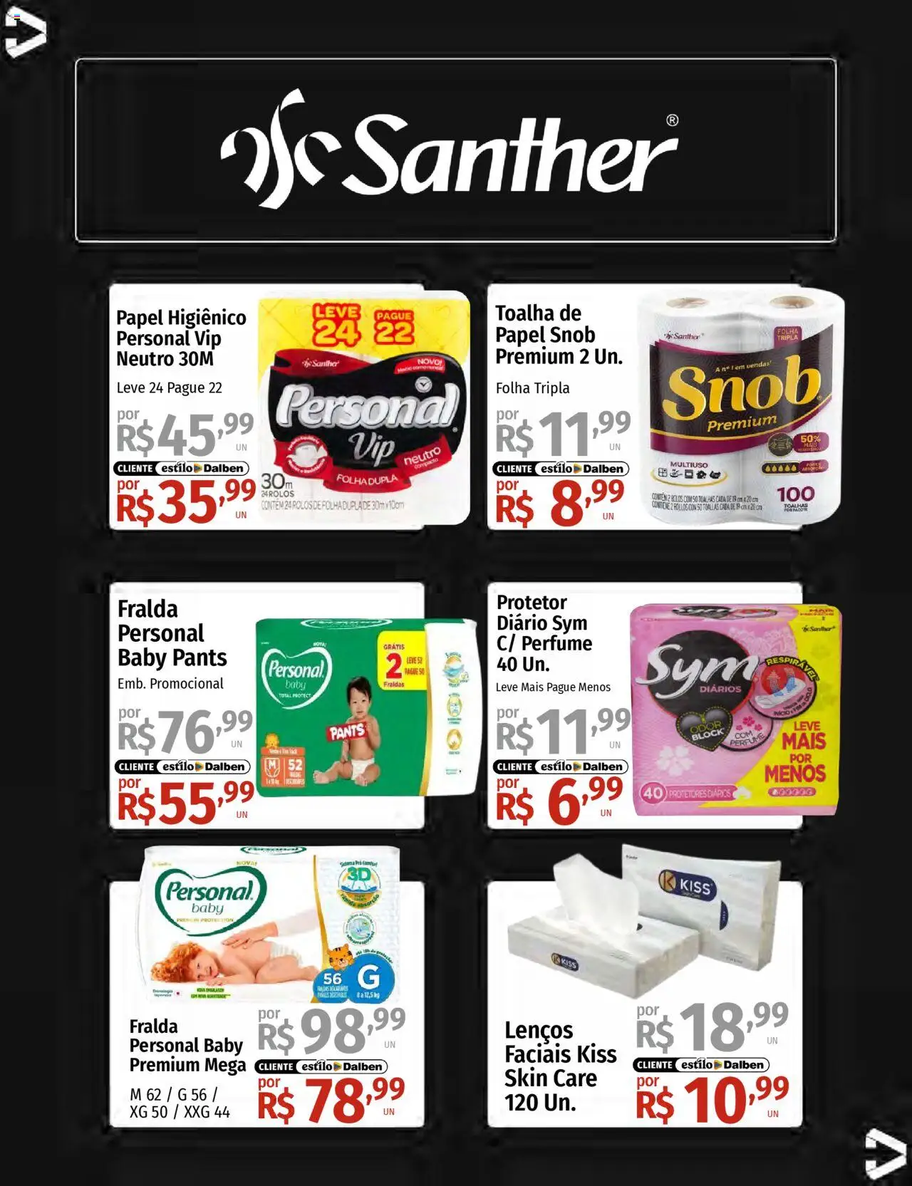 Supermercado Dalben Folheto - válido de 15.08.2025 | Página: 35 | Produtos: Perfume, Fraldas, Papel higiênico