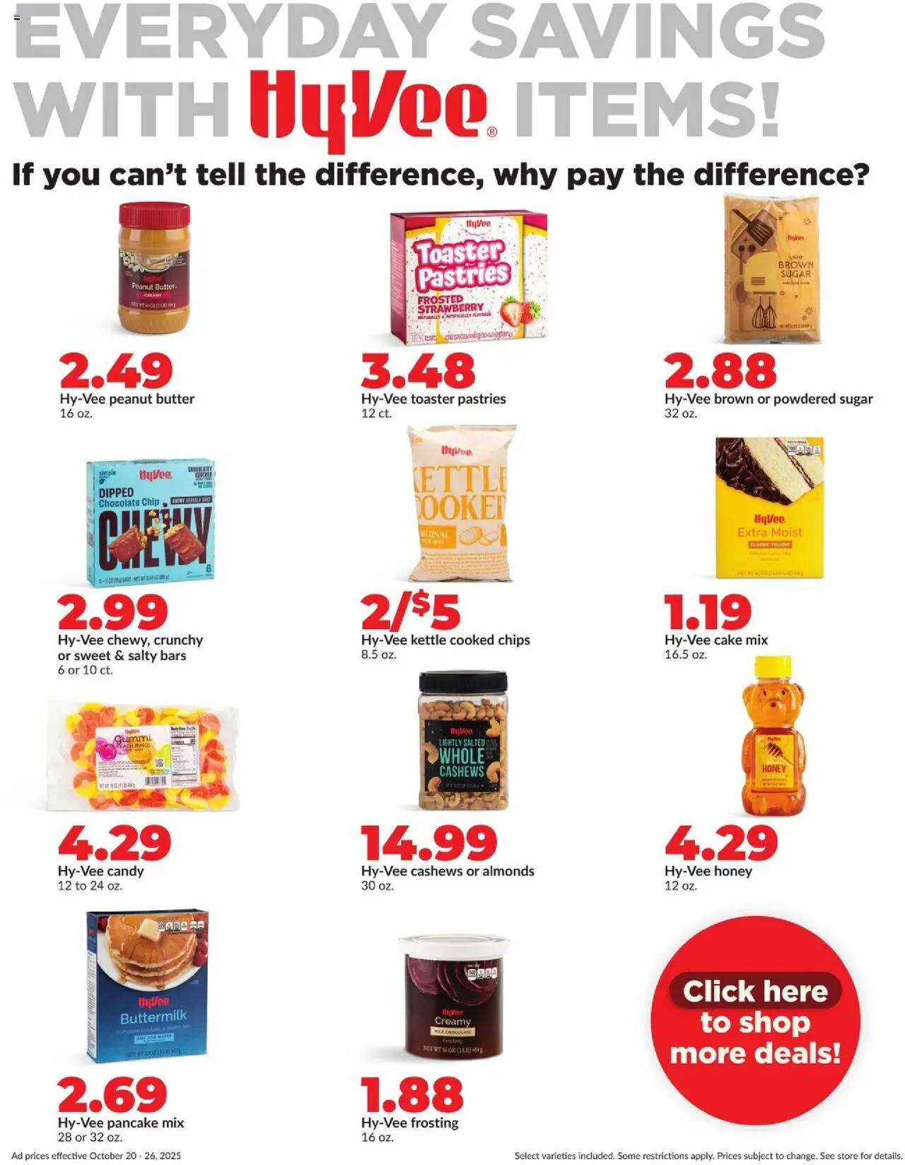 HyVee Weekly Ad - valid from 20.10.2025 | Page: 16 | Products: Toaster, Chips, Sugar, Kettle