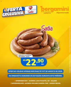 Supermercado Bergamini - Ofertas Sadia e Perdigão - Pré-Visualização do folheto da loja Supermercado Bergamini, válido de 01.08.2025