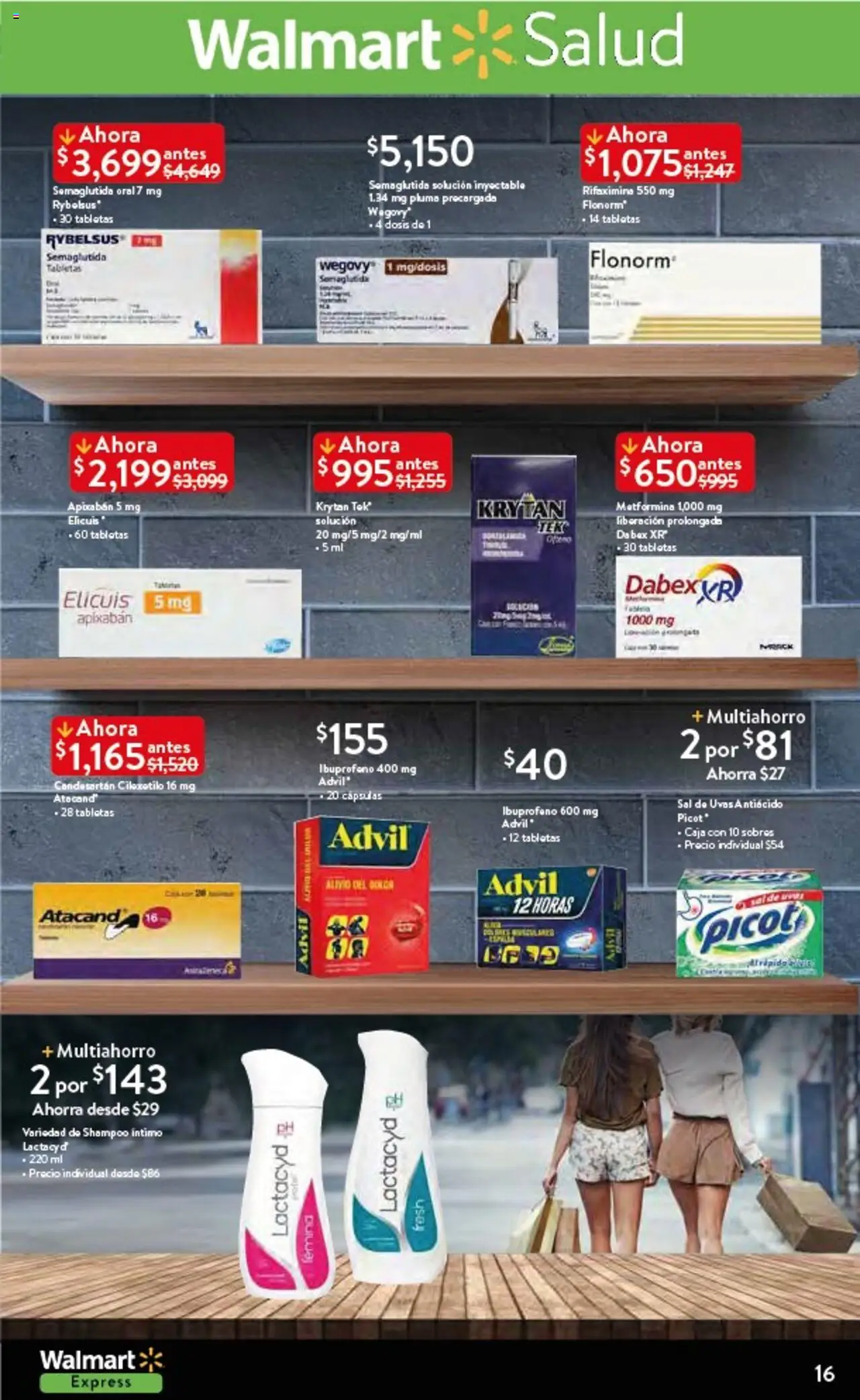 Nuevas ofertas de Walmart Express válidas en toda la República Mexicana desde el 17.09.2025. ¡Encuentra las mejores ofertas en Walmart Express - Folleto! | Página: 16 | Productos: Sal, Antiácido, Caja