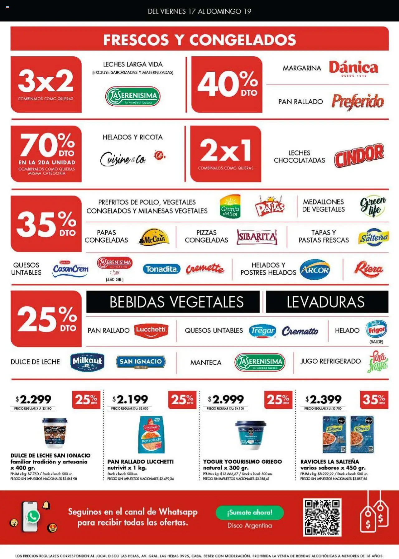 Disco - Ofertas | Córdoba │ válido desde el 17.10.2025 | Página: 4 | Productos: Dulce de leche, Leche, Manteca, Margarina
