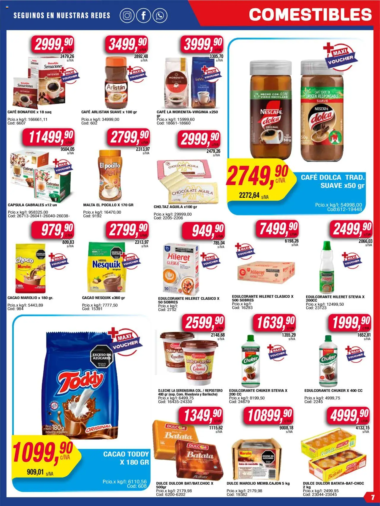 Maxiconsumo ofertas │ válido desde el 23.06.2025 | Página: 7 | Productos: Café, Chocolate, Cacao, Cava