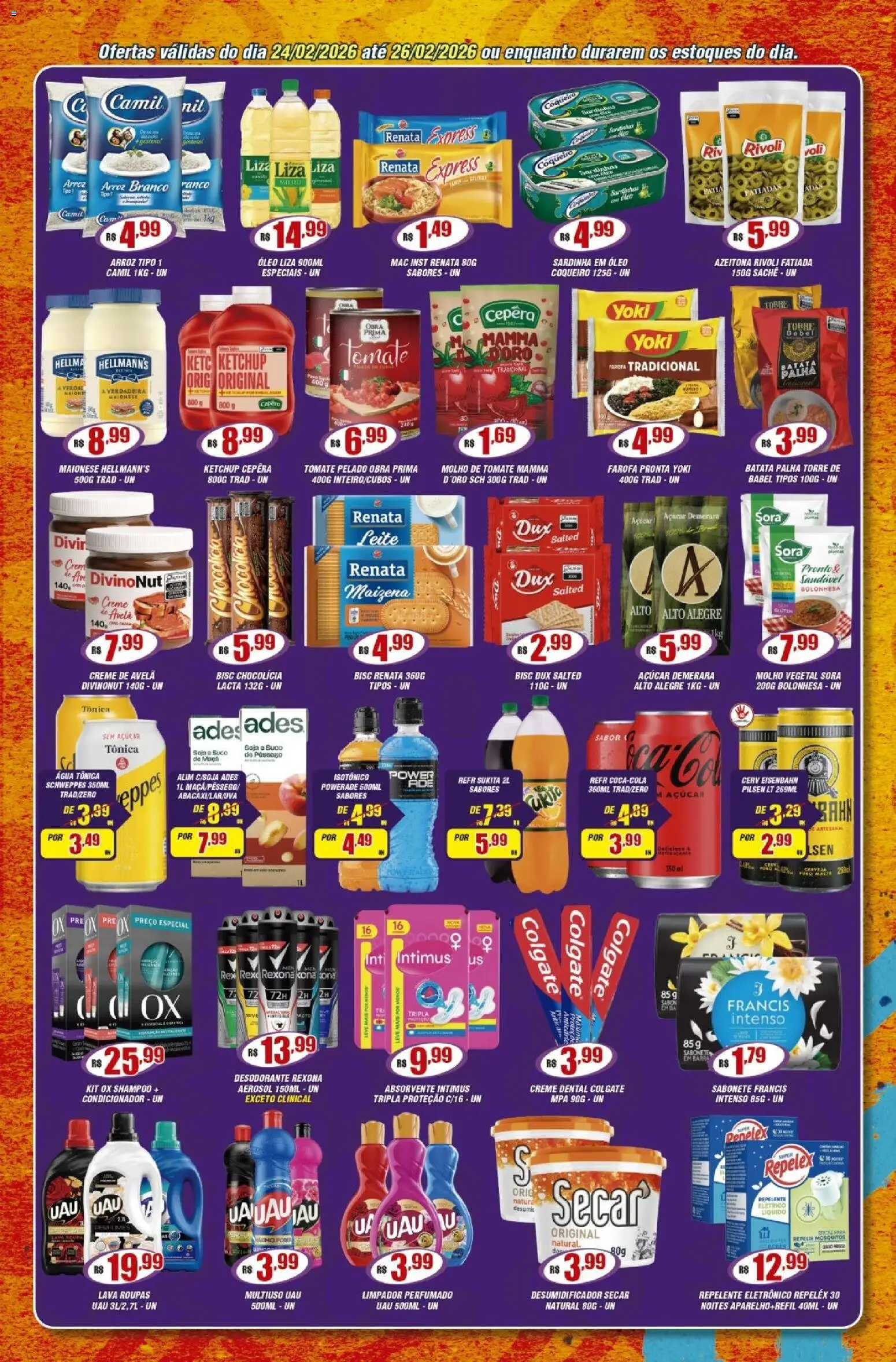 Violeta Supermercados Folheto - válido de 24.02.2026 | Página: 3 | Produtos: Água tônica, Sabonete, Repelente, Absorvente