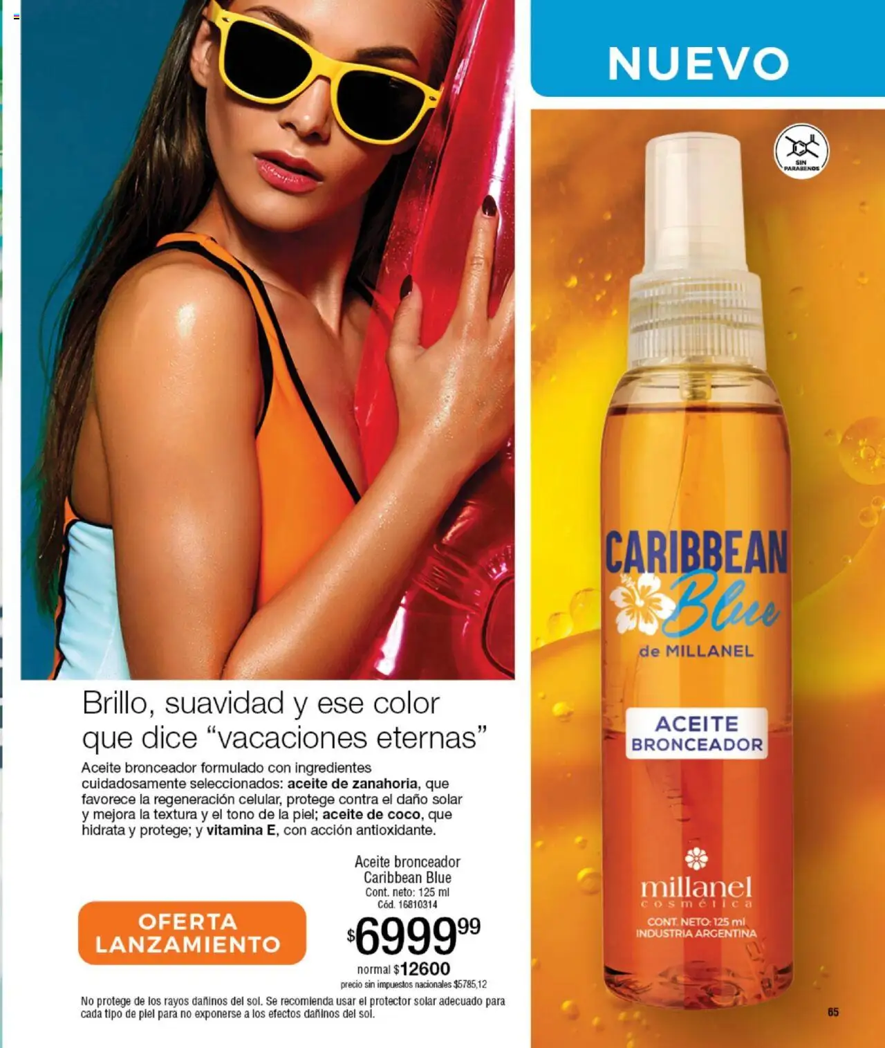Millanel catálogo │ válido desde el 15.09.2025 | Página: 65 | Productos: Aceite, Bronceador, Protector solar