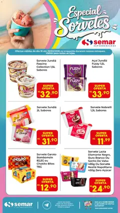 Semar Supermercado ofertas Sorvetes  - Pré-Visualização do folheto da loja Semar Supermercado, válido de 18.03.2026