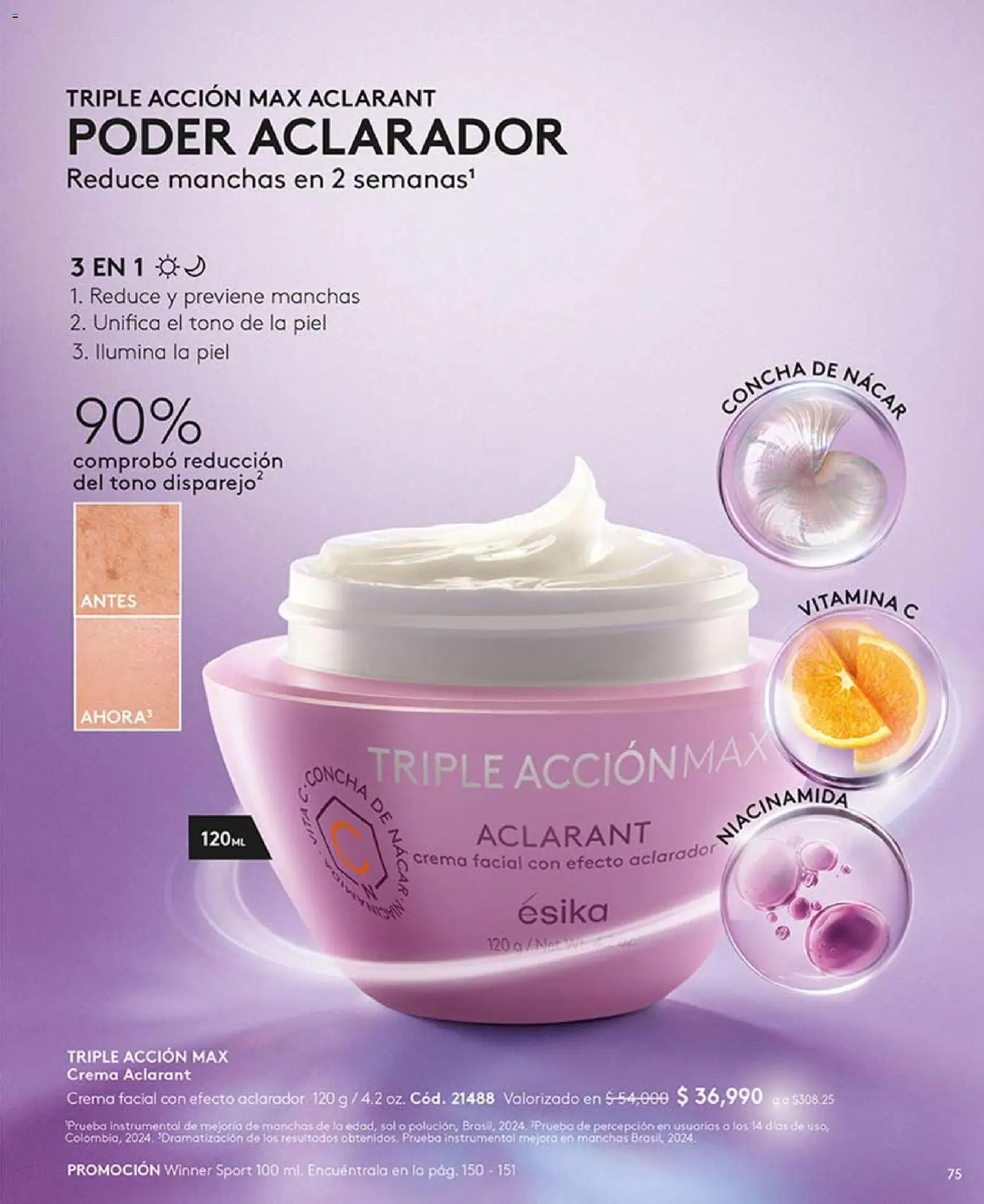 Ésika revista - valida desde el 02.03.2026 | Página: 75 | Productos: Crema