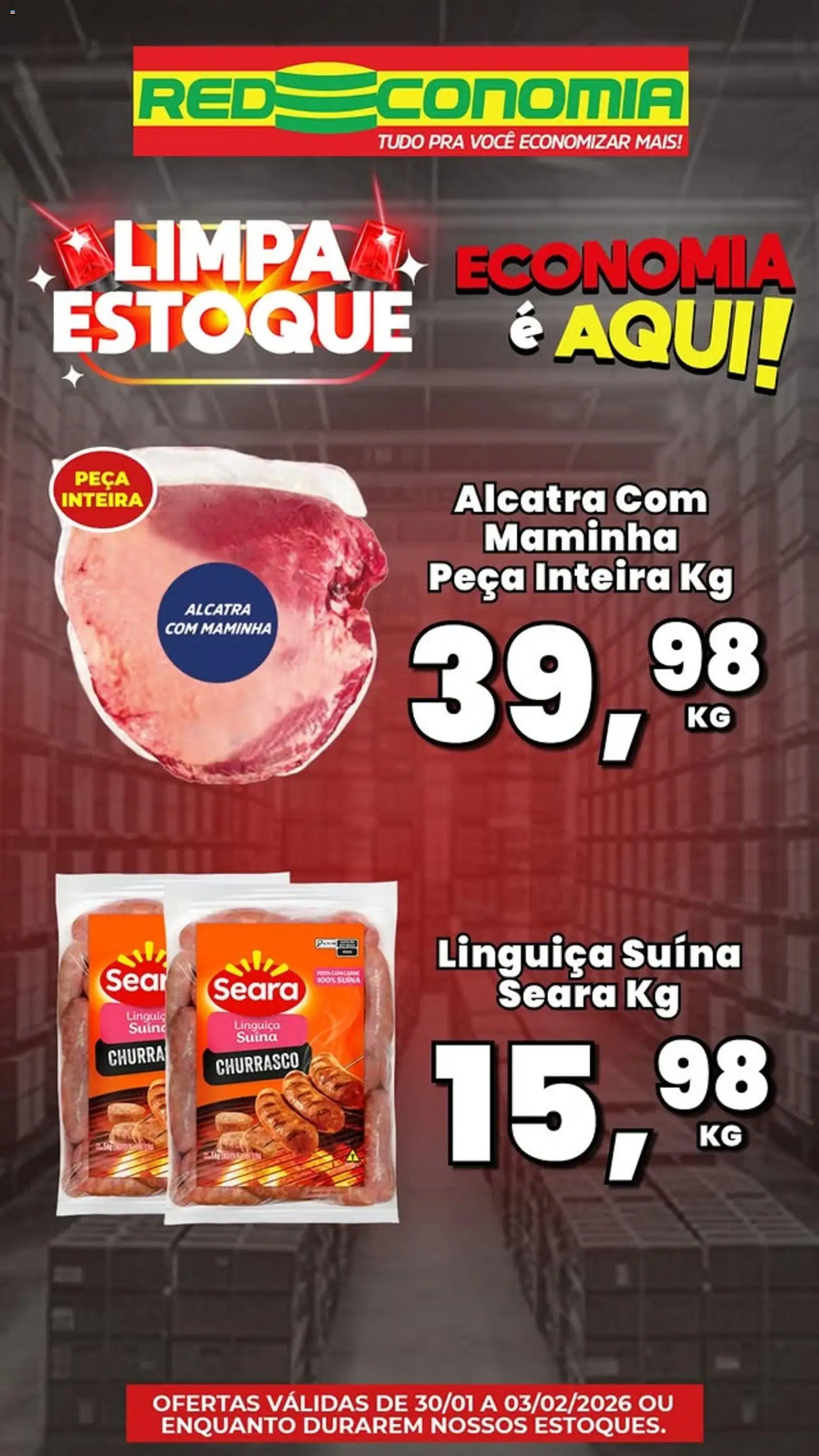 RedEconomia Folheto - válido de 30.01.2026 | Página: 5 | Produtos: Linguiça, Alcatra, Maminha
