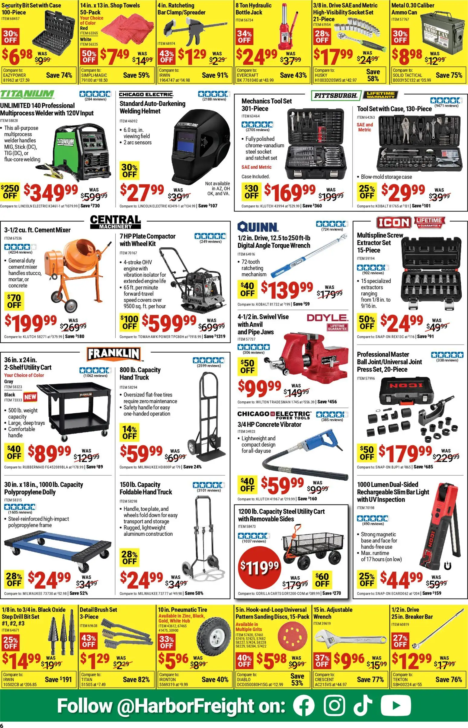 Harbor Freight Black Friday - valid from 06.04.2026 | Page: 6 | Products: Screw, Welding Helmet, Hub, Ammo