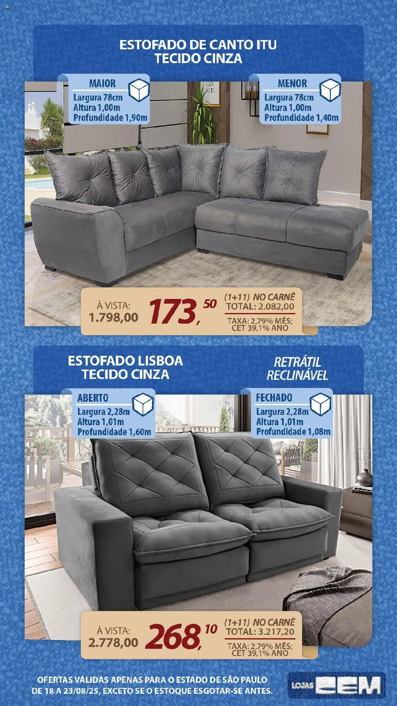 Lojas Cem Folheto - válido de 18.08.2025 | Página: 46 | Produtos: Tecido, Carne