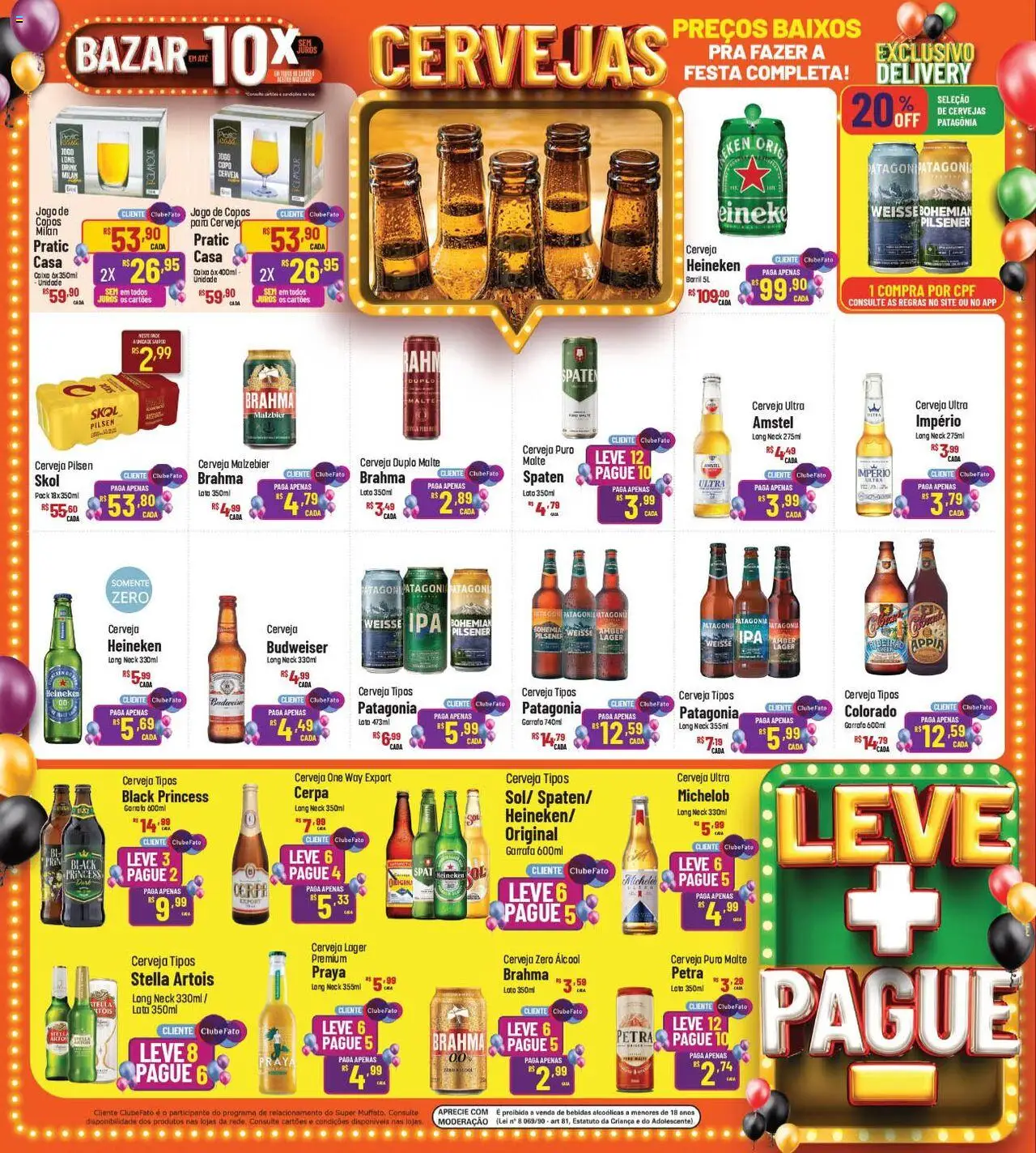 Super Muffato Folheto - válido de 12.08.2025 | Página: 12 | Produtos: Cará, Cama, Heineken, Copos