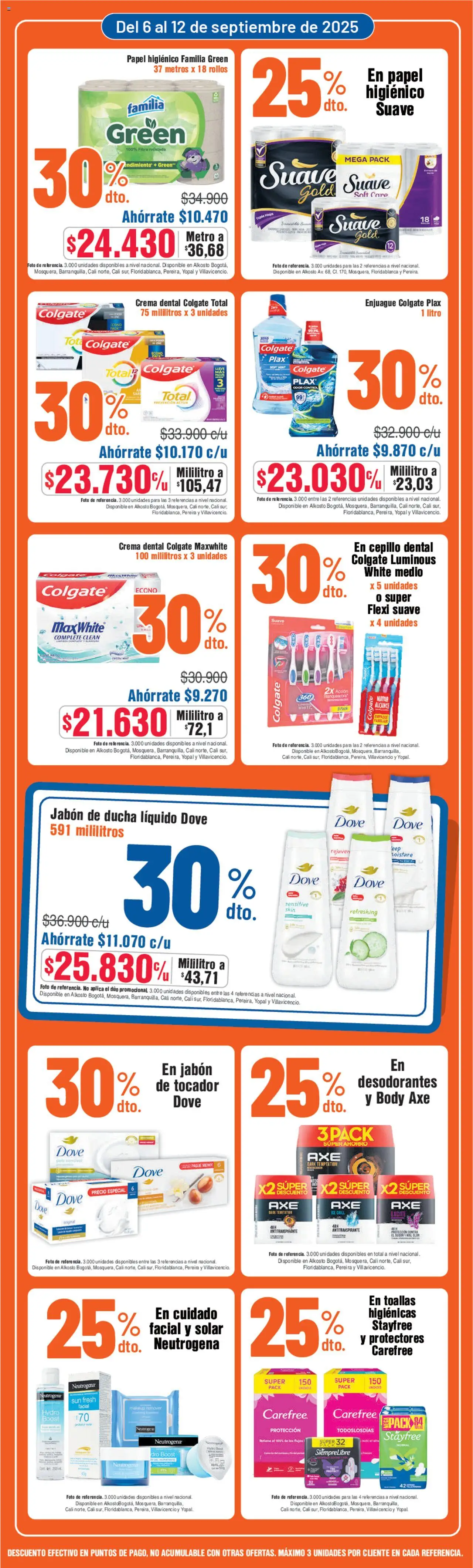 Alkosto revista - valida desde el 06.09.2025 | Página: 5 | Productos: Body, Cepillo, Antitranspirante, Crema dental
