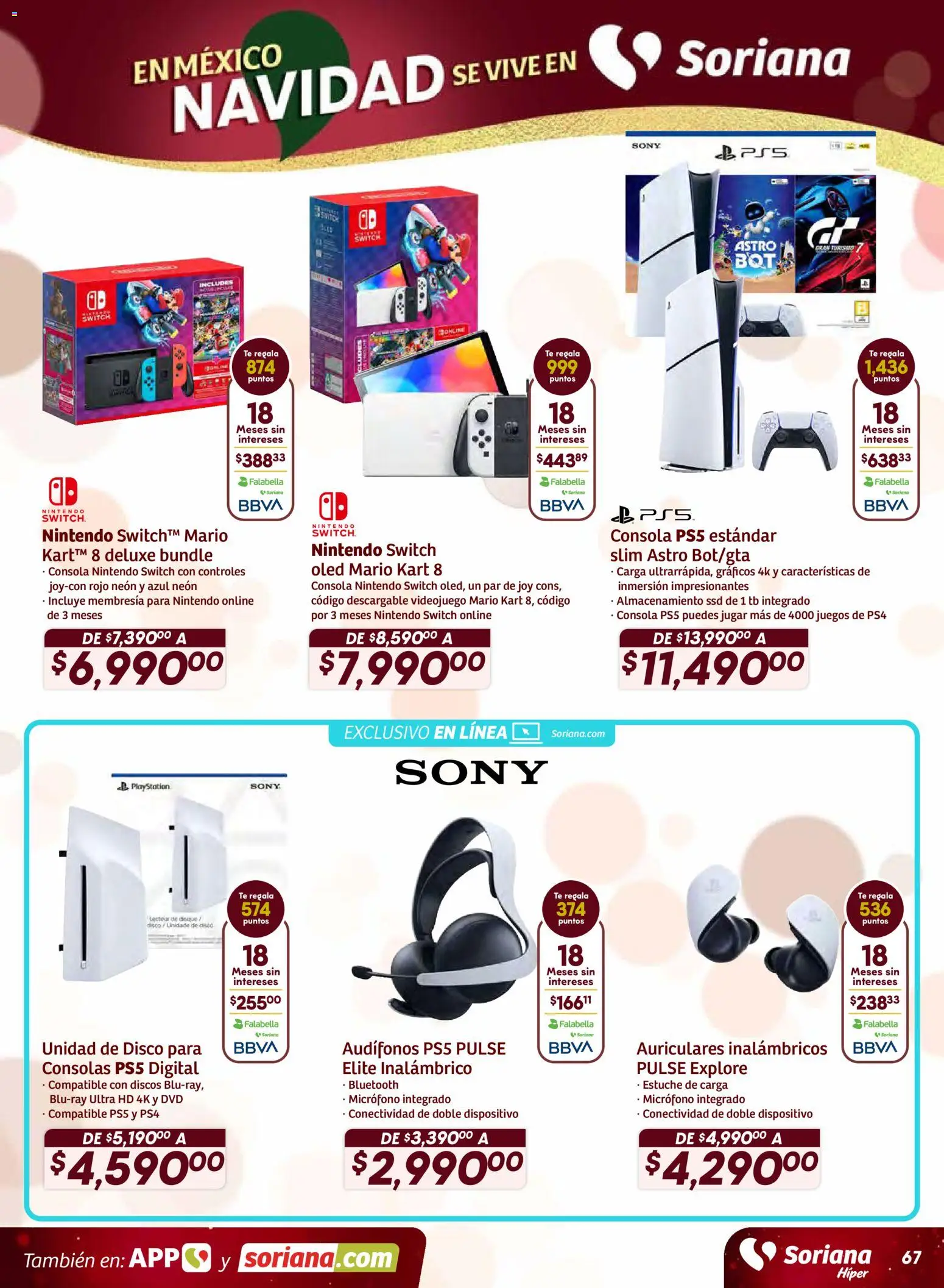 Nuevas ofertas de Soriana válidas en toda la República Mexicana desde el 11.12.2025. ¡Encuentra las mejores ofertas en Soriana - Preciazazaso Híper: Frontera Chih, Coah, Tamaulipas! | Página: 67 | Productos: Playstation, Micrófono, DVD, Té
