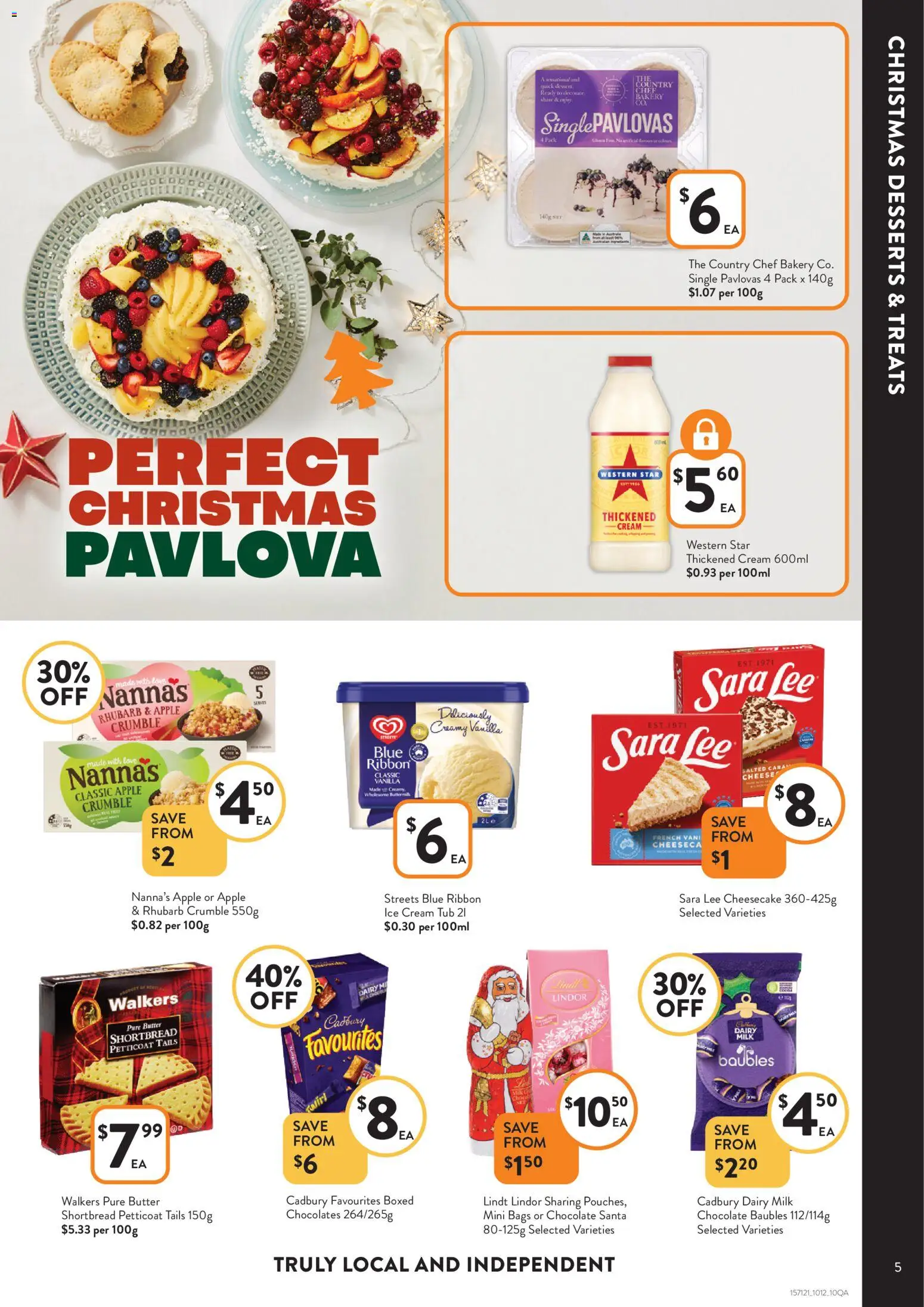 Foodworks catalogue - valid from 10.12.2025 | Page: 5 | Products: Milk, Cheese, Pavlova, Bakery