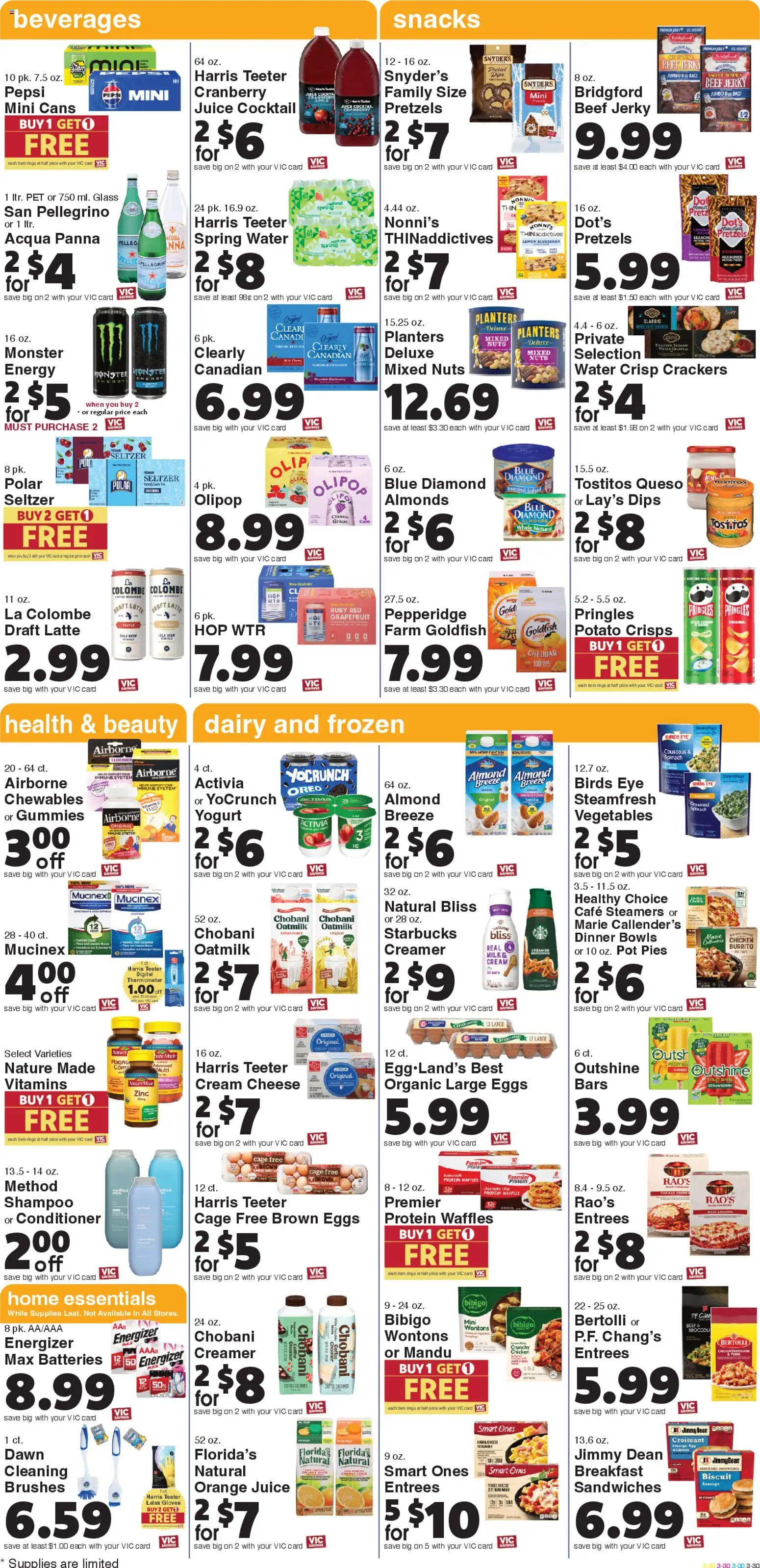 Harris Teeter Weekly Ad - NC - valid from 03.12.2025 | Page: 6 | Products: Yogurt, Beef, Nuts, Bag