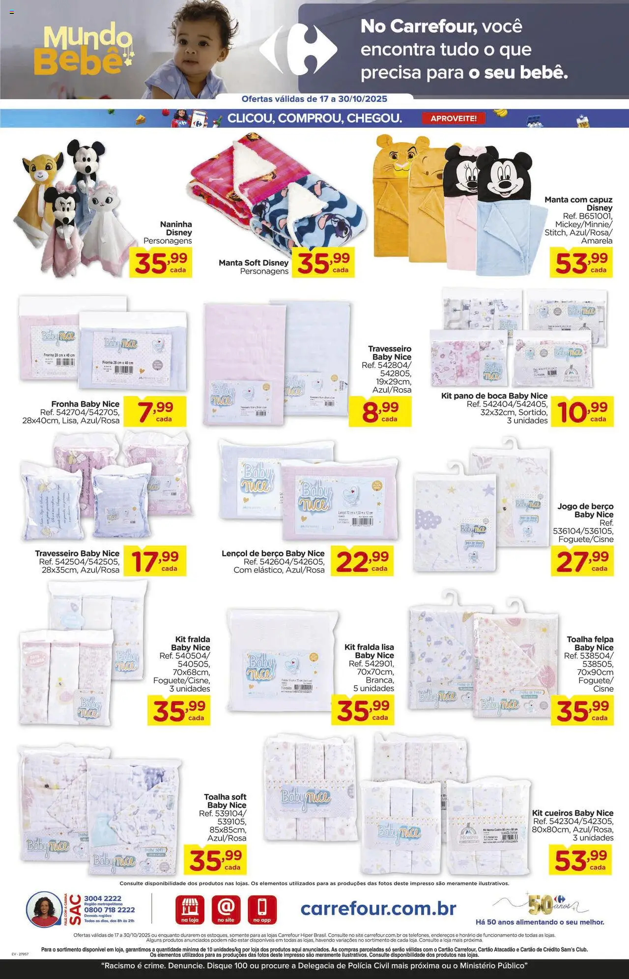 Carrefour Folheto - válido de 17.10.2025 | Página: 2 | Produtos: Travesseiro, Berço, Lençol, Fronha