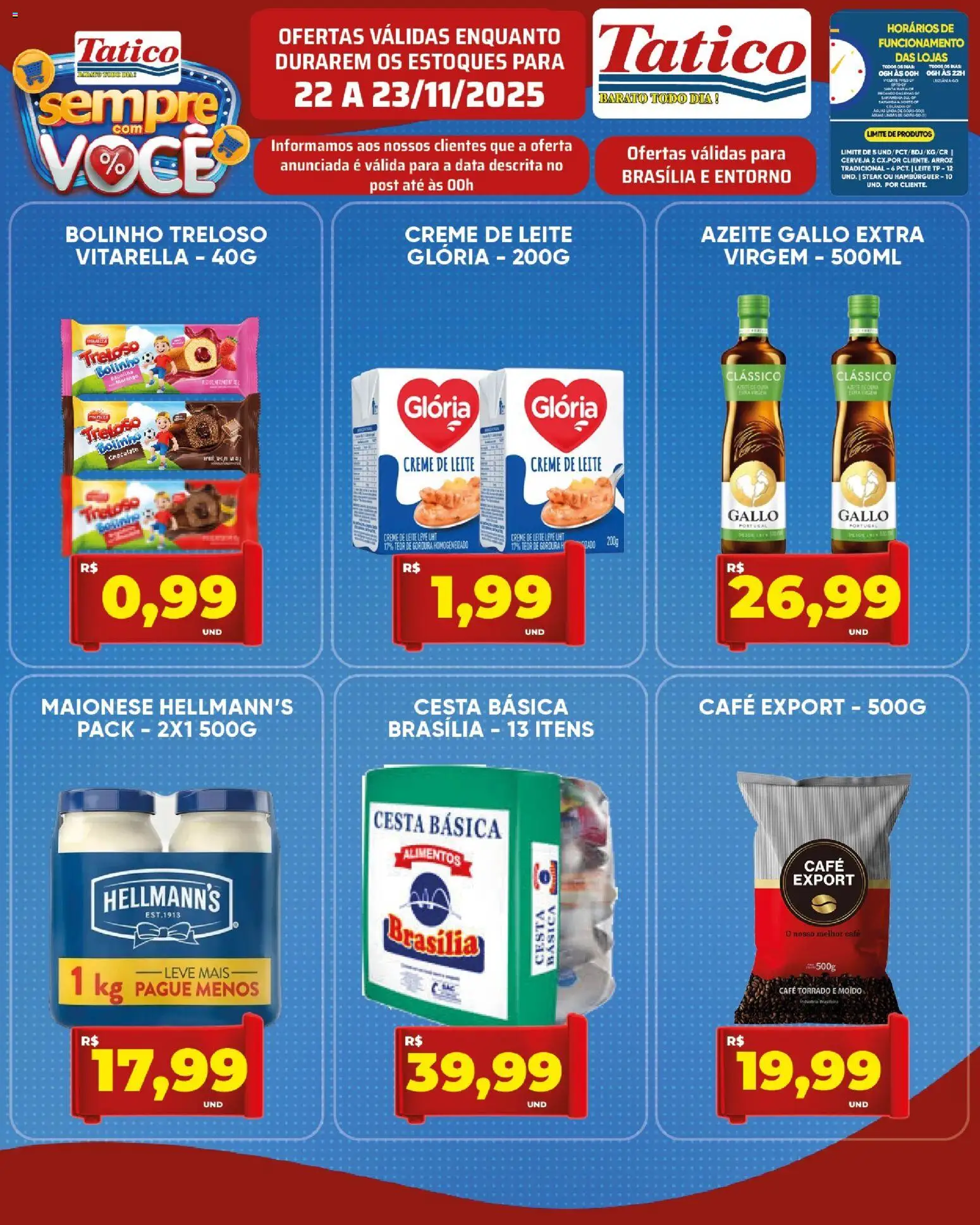 Tatico Folheto - válido de 24.11.2025 | Página: 20 | Produtos: Leite, Cerveja, Hambúrguer, Creme de leite