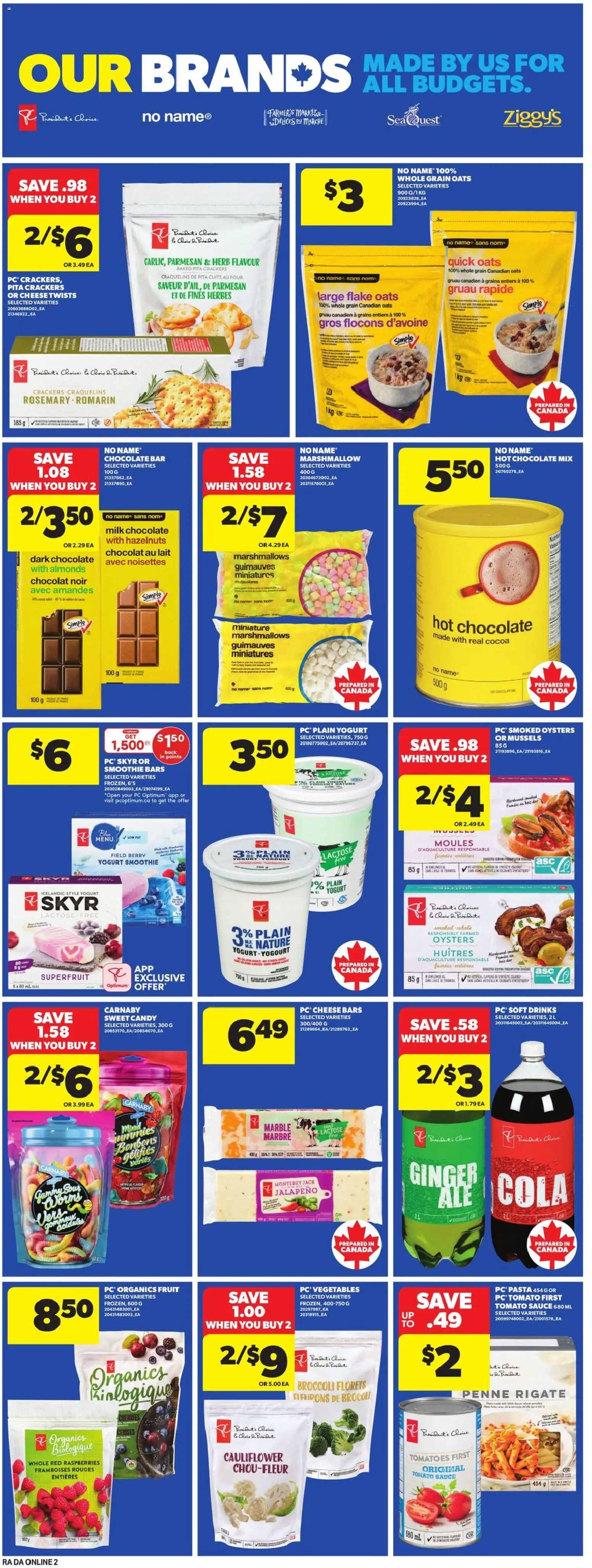 Atlantic Superstore flyer valid from 15.01.2026 | Page: 9 | Products: Pasta, Milk, Cheese, Yogurt