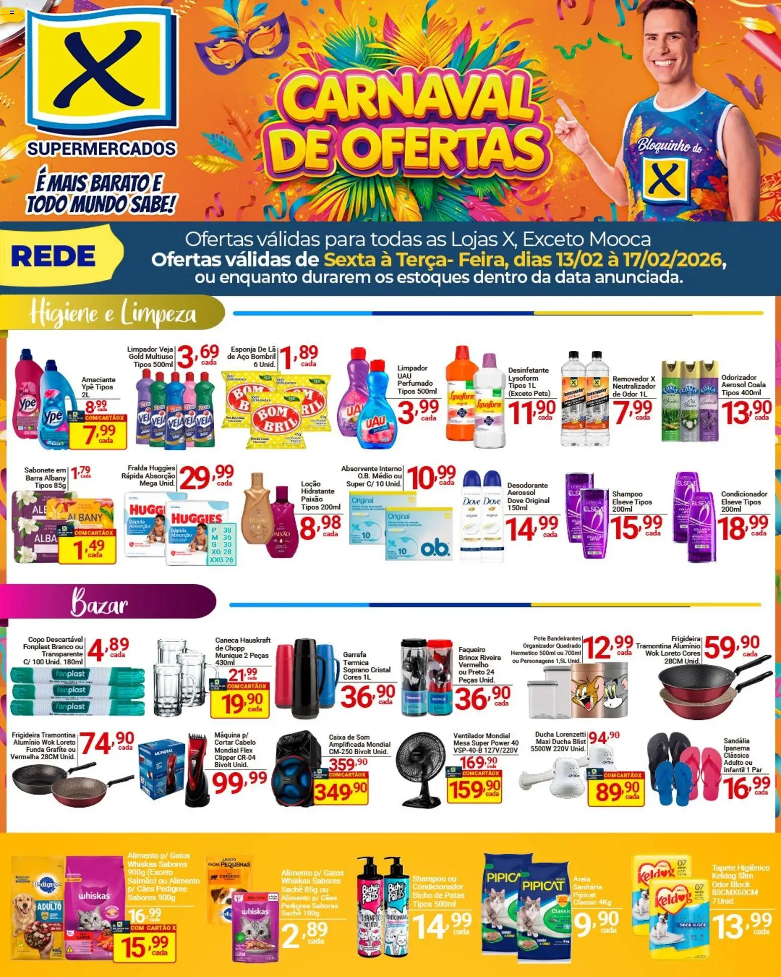 X Supermercados Folheto - válido de 13.02.2026 | Página: 6 | Produtos: Salmão, Tapete, Caneca, Dove