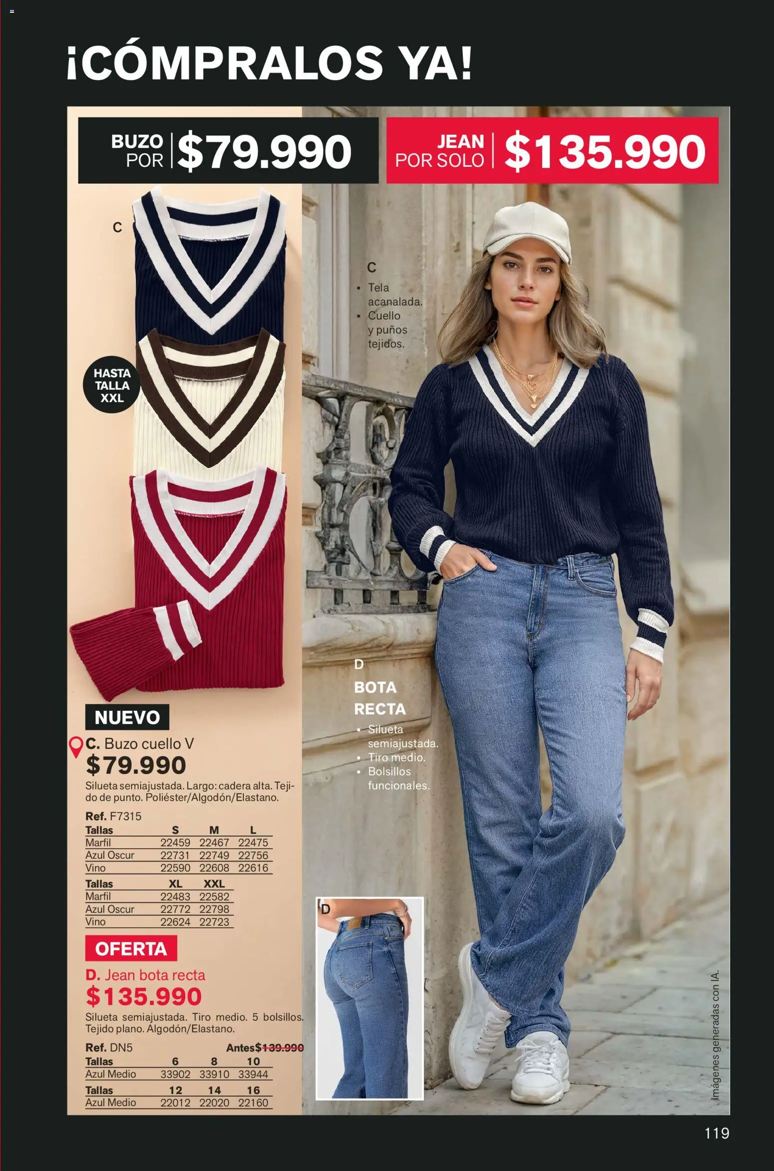 Leonisa revista - valida desde el 01.02.2026 | Página: 119 | Productos: Jean, Buzo, Cuello, Vino