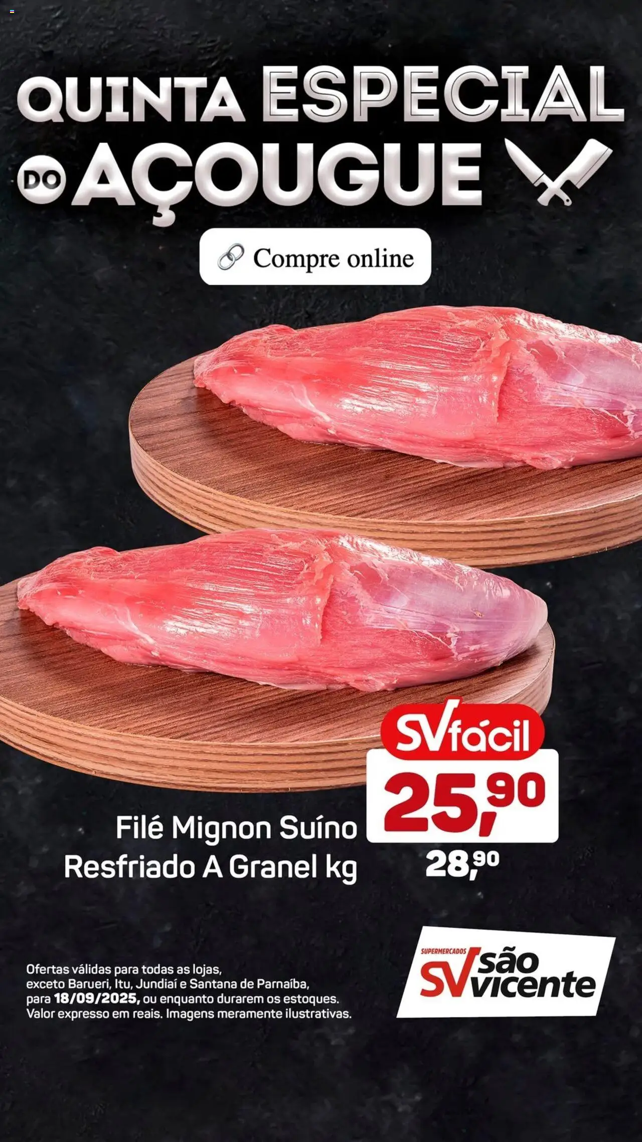 Supermercados São Vicente Folheto - válido de 18.09.2025 | Página: 3 | Produtos: Filé mignon