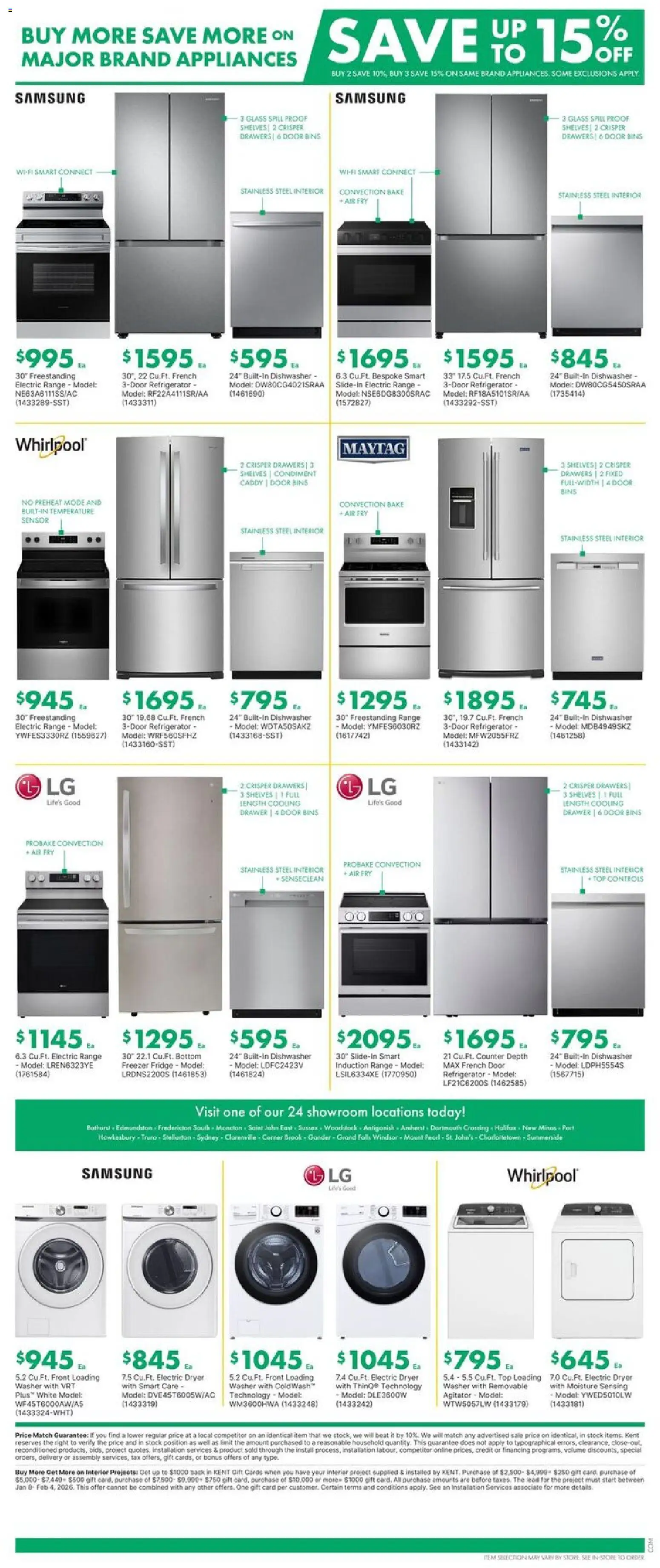 Kent flyer valid from 08.01.2026 | Page: 7 | Products: Refrigerator, Freezer, Dryer, Dishwasher