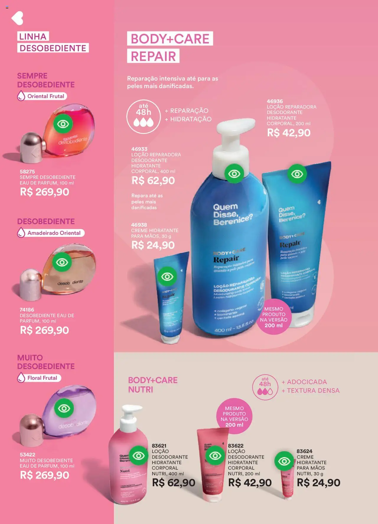 O Boticário Folheto - válido de 11.08.2025 | Página: 112 | Produtos: Colágeno, Desodorante, Creme, Body