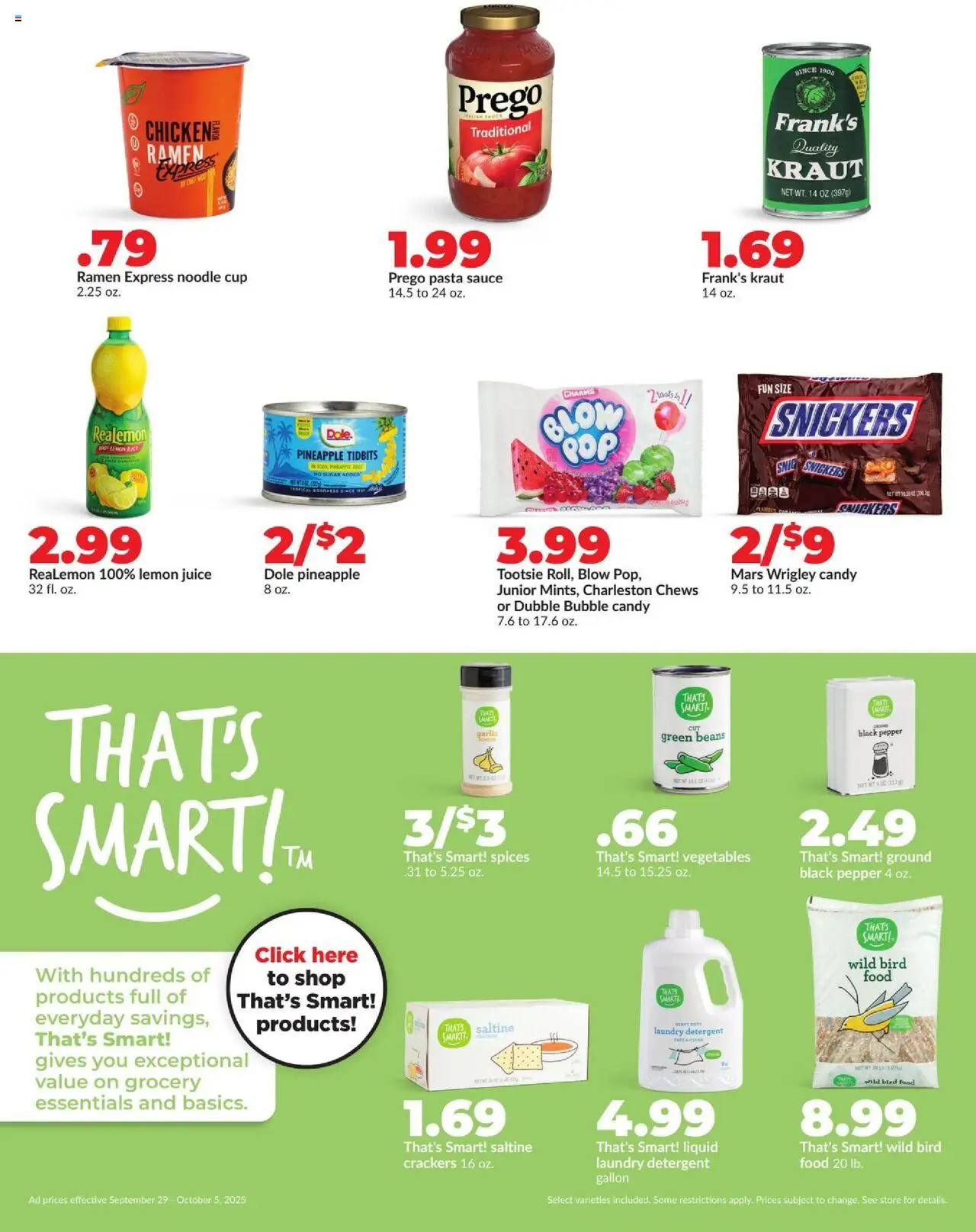 HyVee Weekly Ad - valid from 29.09.2025 | Page: 16 | Products: Pineapple, Pasta, Vegetables, Garlic