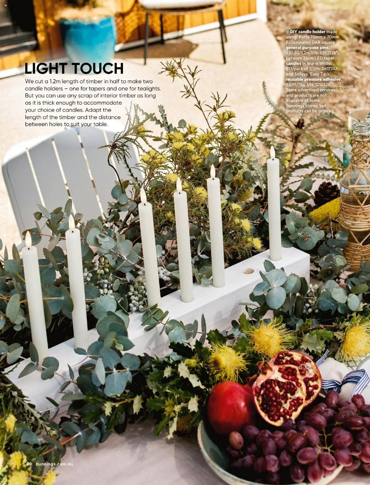 Bunnings Warehouse catalogue - valid from 01.12.2025 | Page: 80 | Products: Candle holder, Light, Suit, Candle