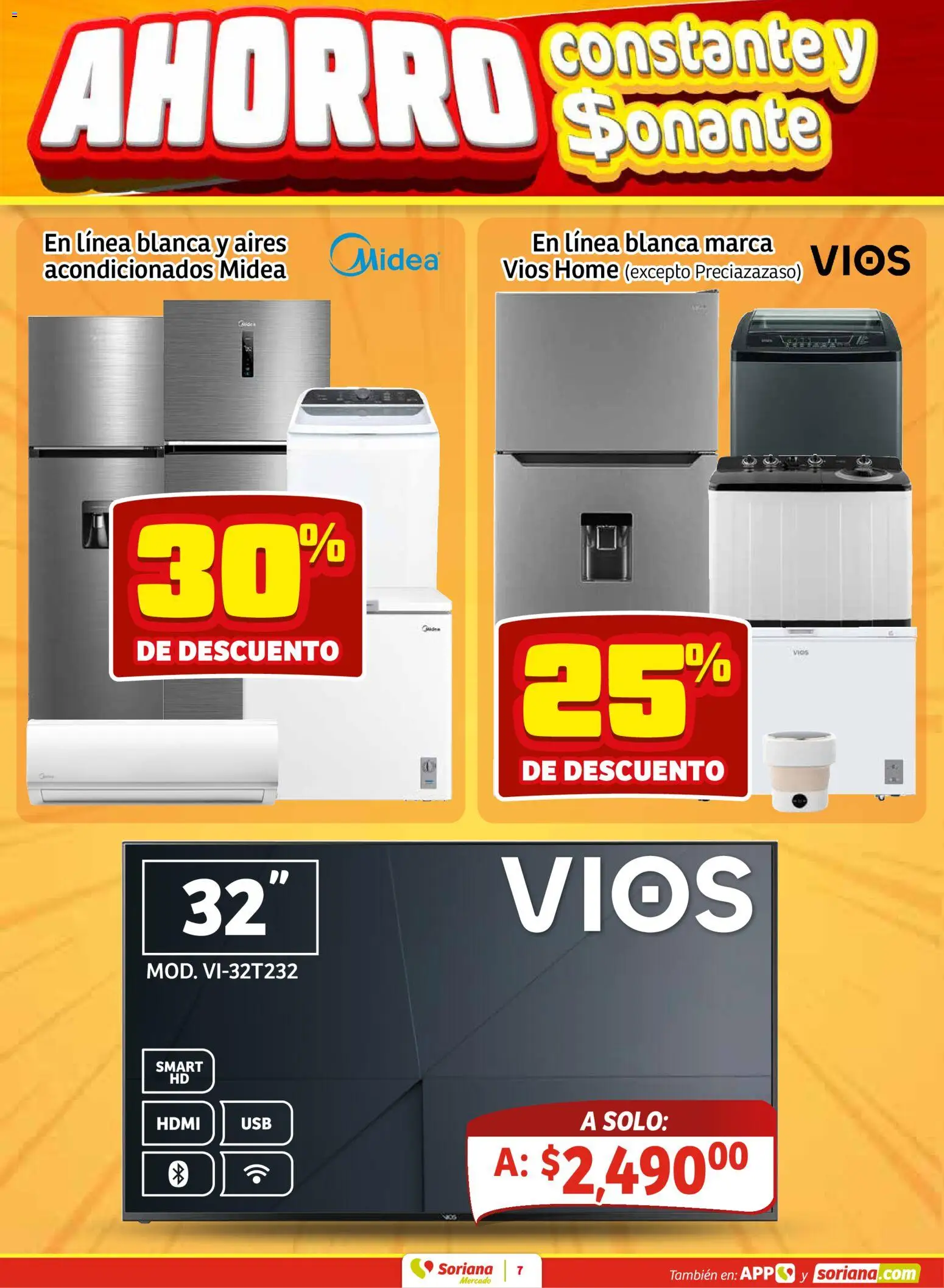 Nuevas ofertas de Soriana válidas en toda la República Mexicana desde el 12.03.2026. ¡Encuentra las mejores ofertas en Soriana - Fin de Semana Mercado: BCS, Son y Sin! | Página: 7