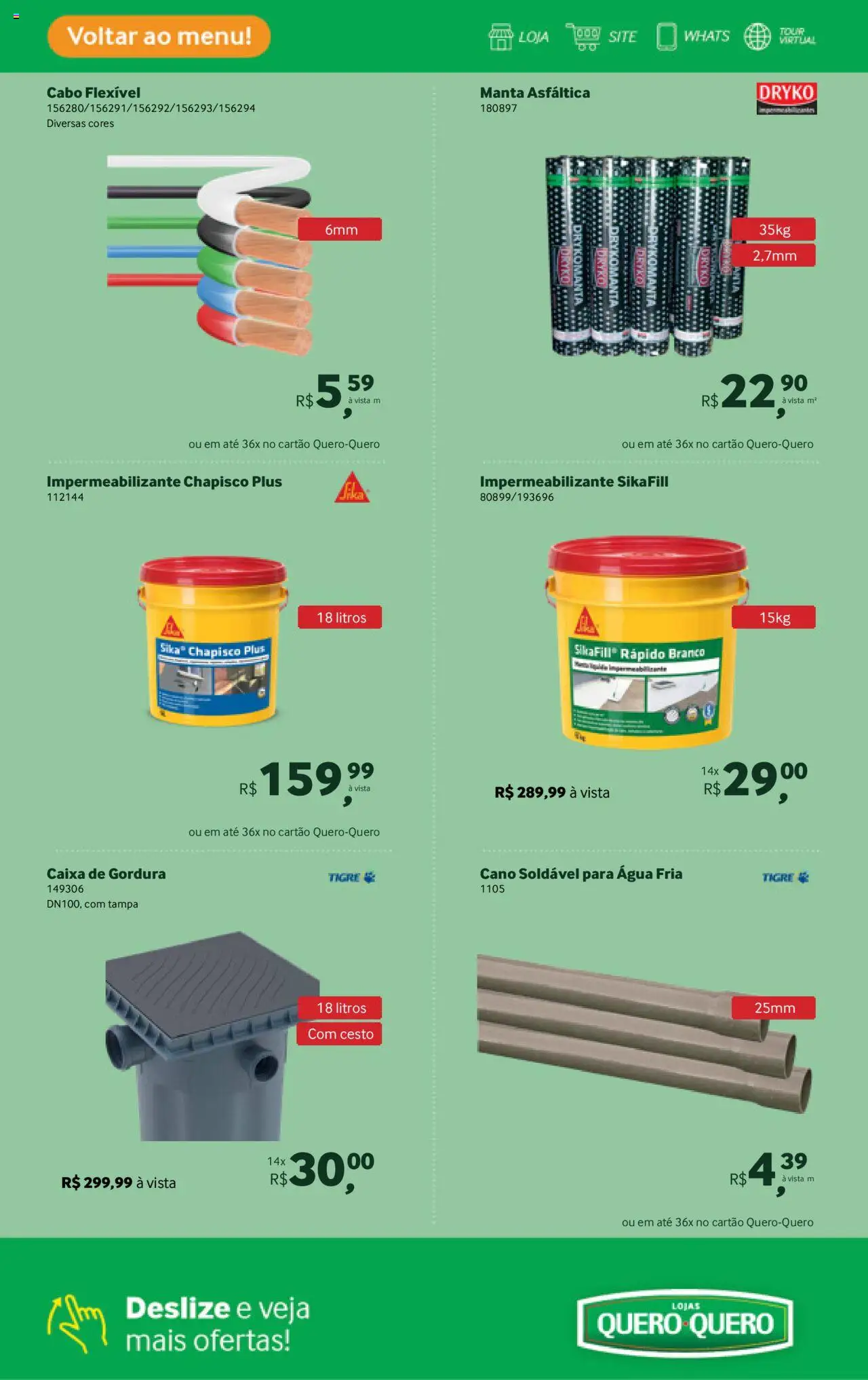 Lojas Quero-Quero Folheto - válido de 16.09.2025 | Página: 17 | Produtos: Impermeabilizante, Caixa, Cabo