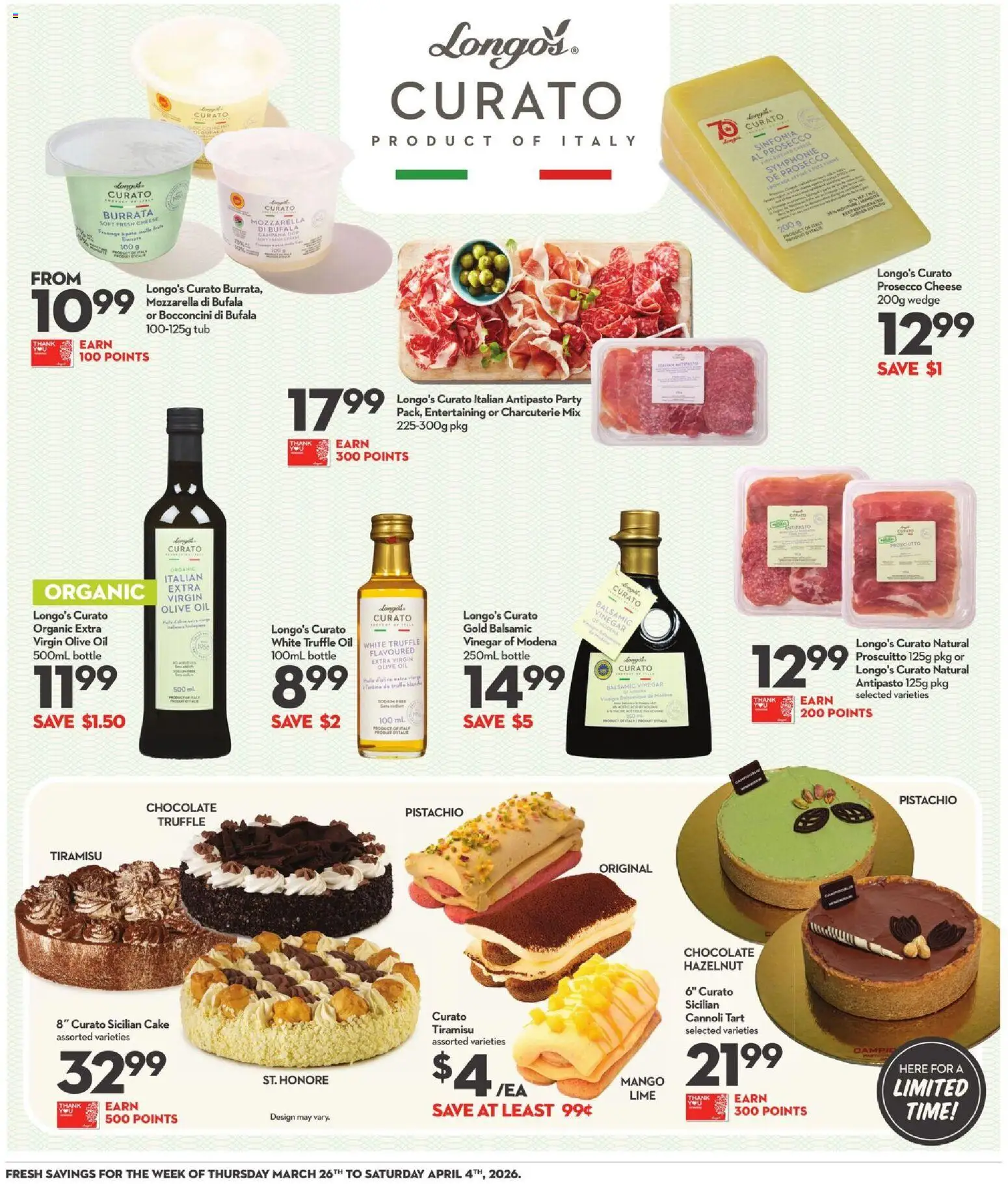 Longo's flyer valid from 26.03.2026 | Page: 12 | Products: Cheese, Oil, Chocolate