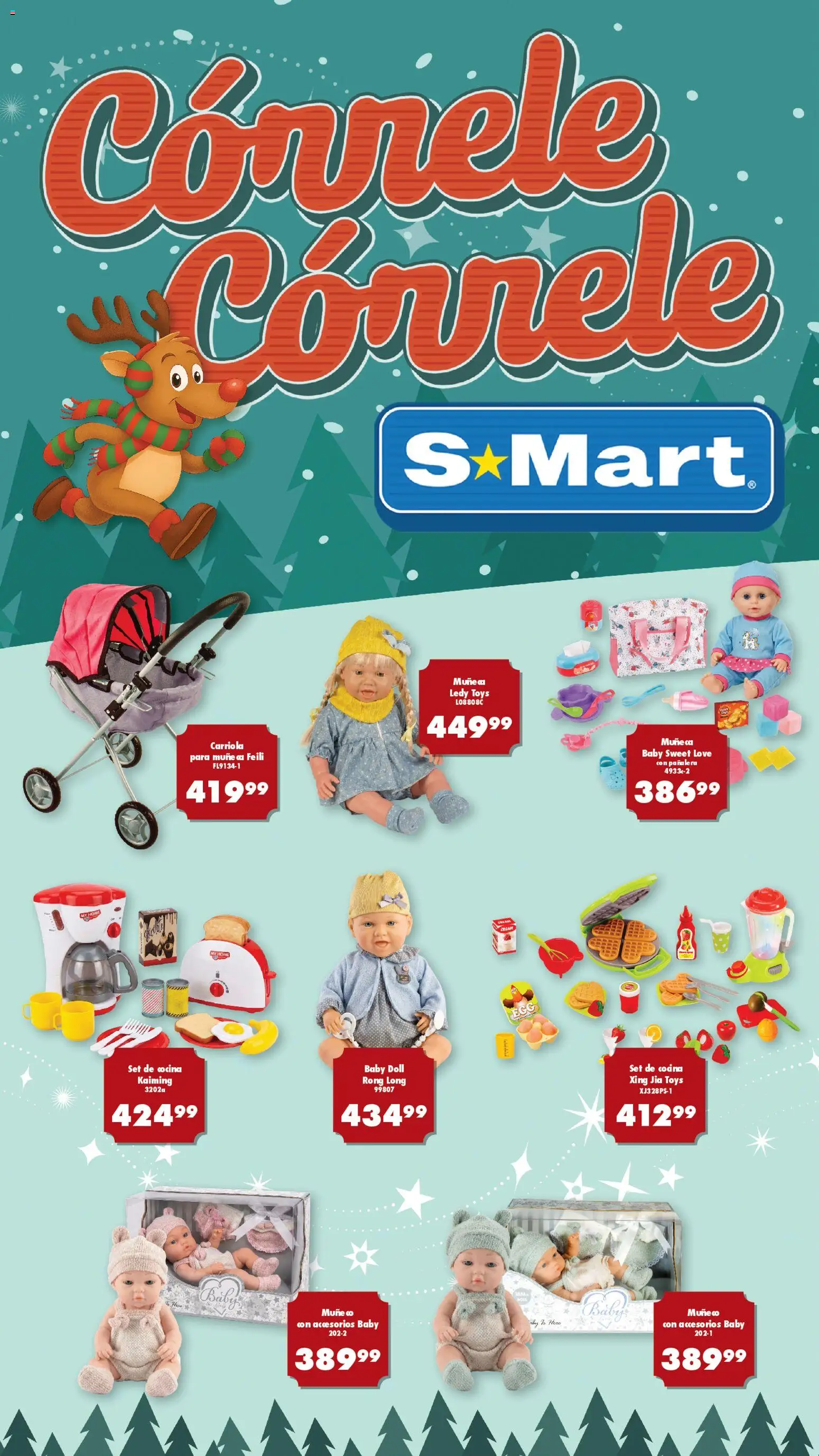 Nuevas ofertas de S-Mart válidas en toda la República Mexicana desde el 09.12.2025. ¡Encuentra las mejores ofertas en S-Mart folleto Ofertas de Feria Reynosa! | Página: 1 | Productos: Carriola, Cocina
