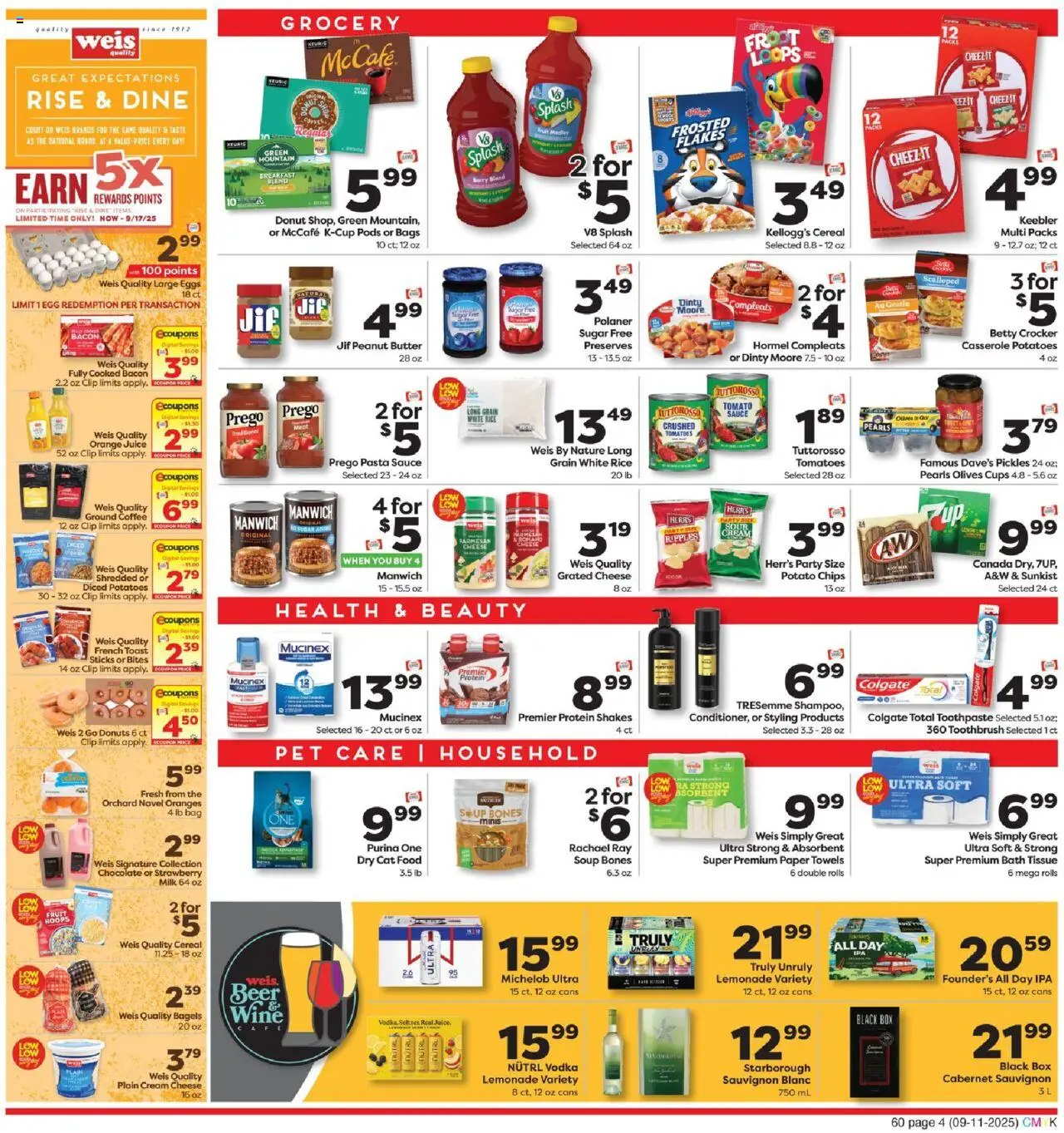 Weis Weekly Circular - PA - valid from 11.09.2025 | Page: 4 | Products: Tomatoes, Pasta, Chips, Bag