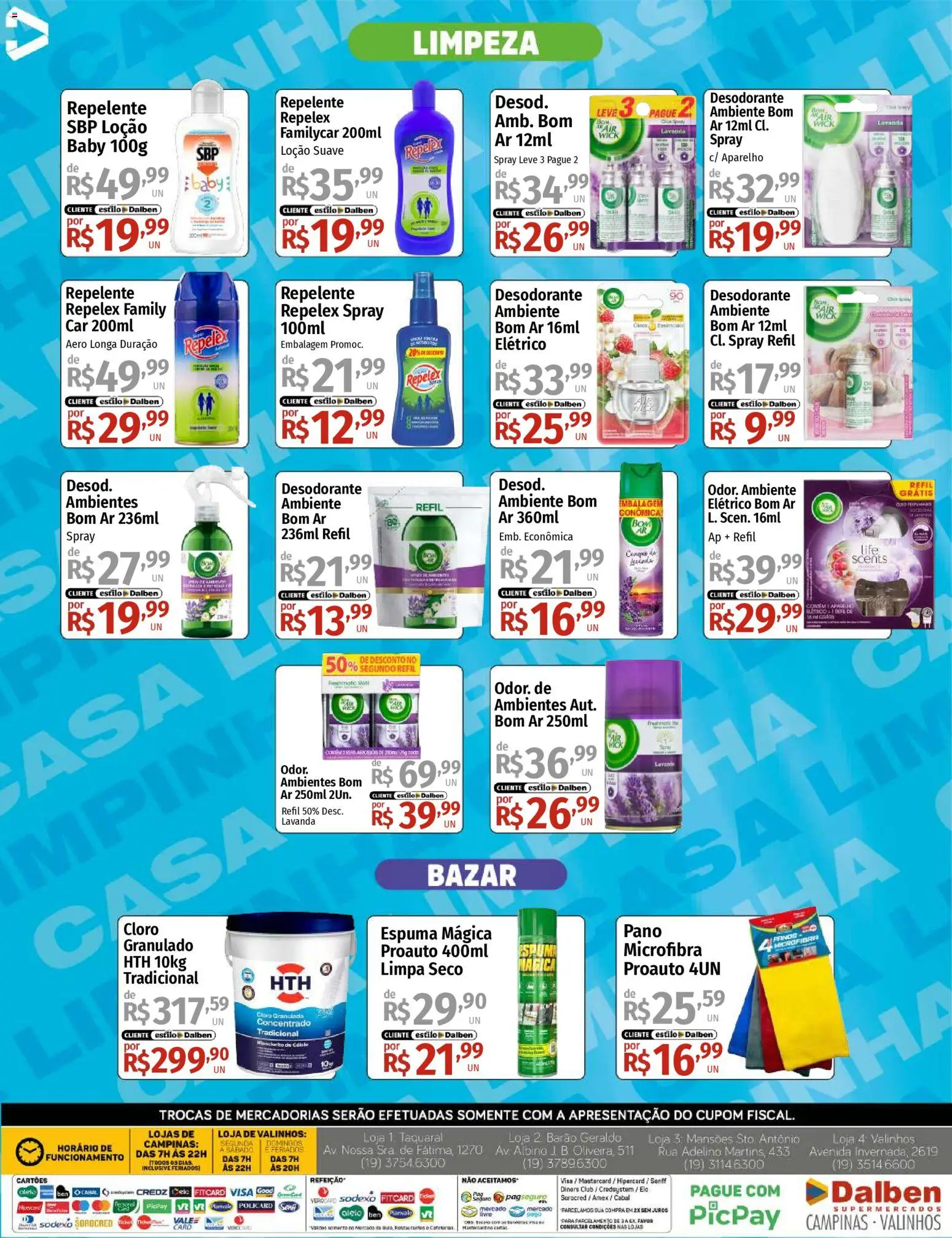 Supermercado Dalben Folheto - válido de 29.12.2025 | Página: 5 | Produtos: Cloro, Desodorante, Repelente, Granulado