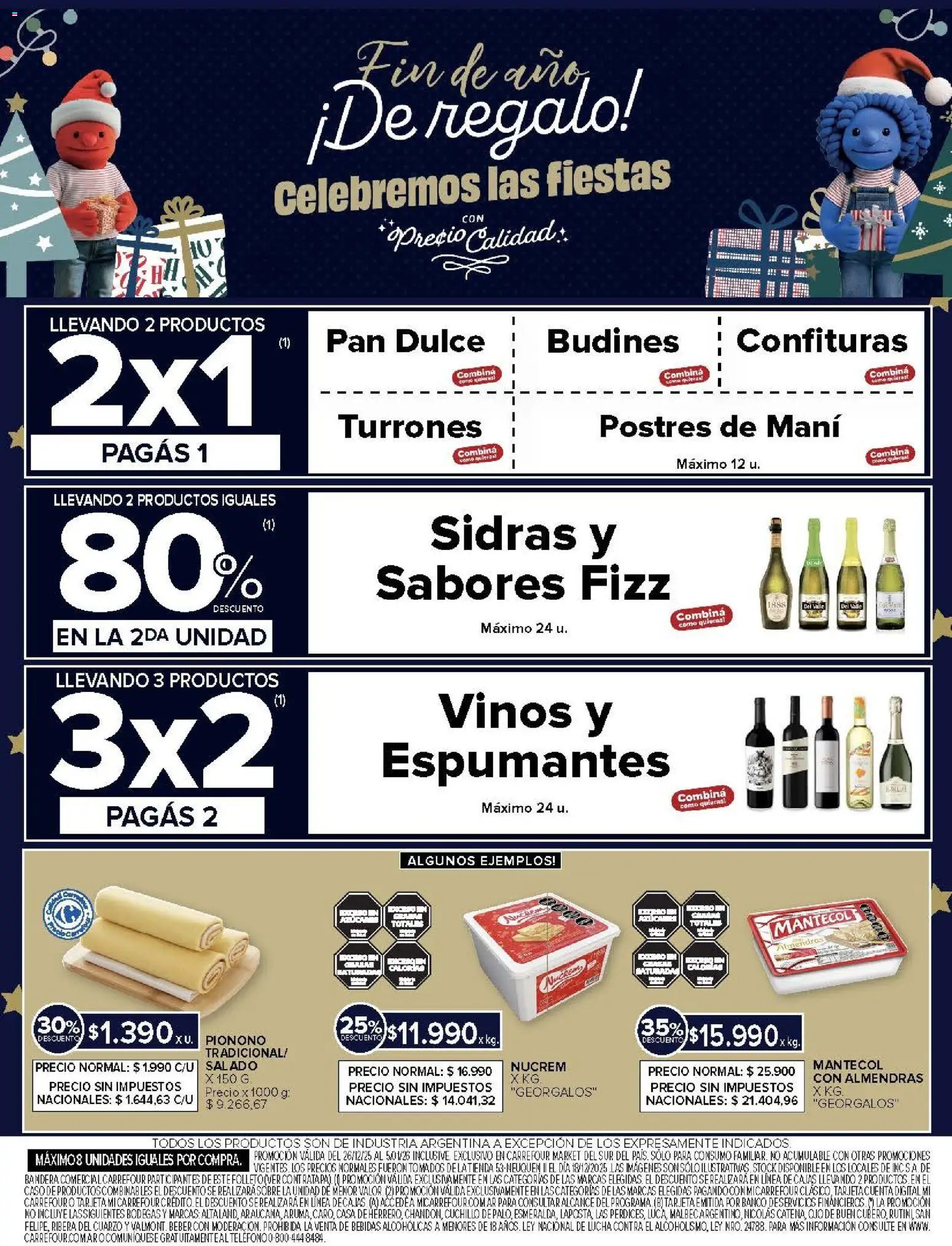 Carrefour Market catálogo │ válido desde el 26.12.2025 | Página: 3 | Productos: Cuchillo, Mani, Pan, Pionono