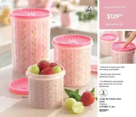 Vista previa de Juego de 3 botes altos rosas, Plástico. (197083) 11 pts, nuevo folleto de la tienda, válido en México a partir del 02.04.2026 | Página: 25