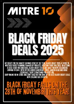 Mitre 10 - Black Friday Notice preview  - valid from 12.11.2025